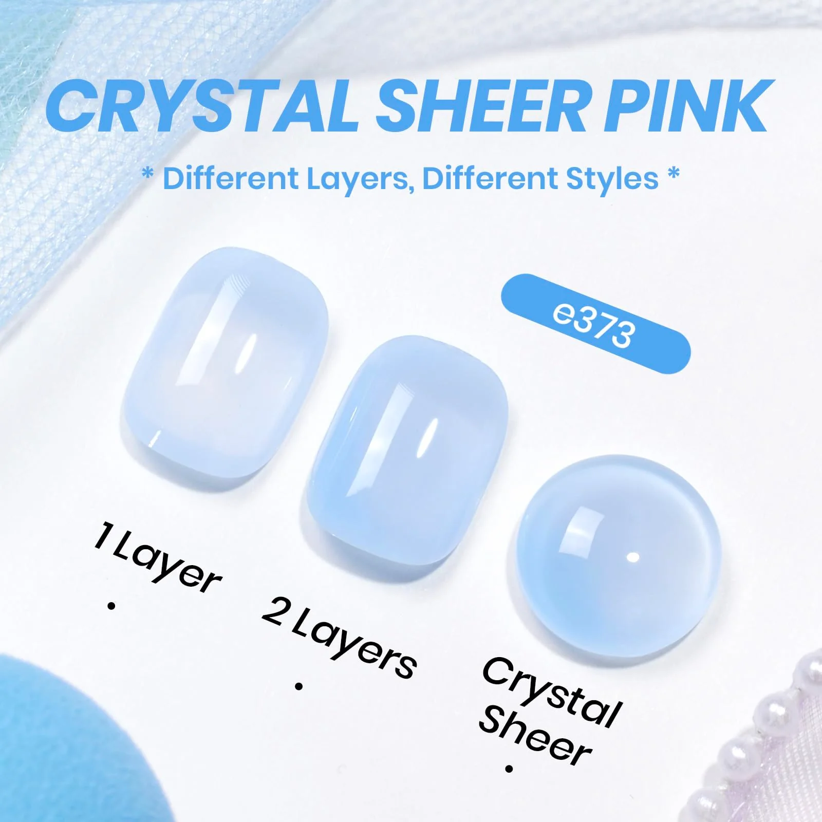 7.5ML Blueberry Milk Jelly Spring Nails Sheer Blue Gel Nail Polish - Image 3