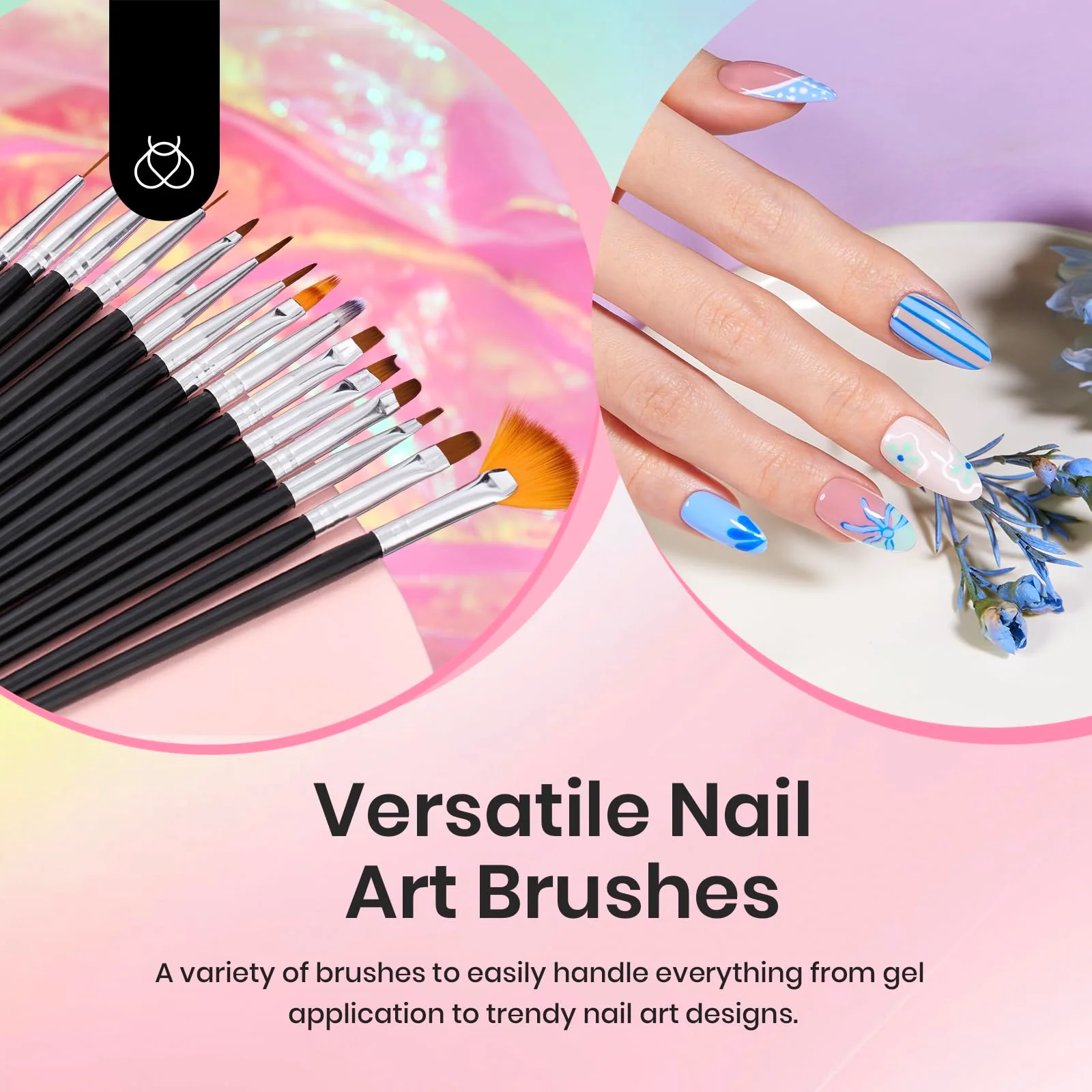 Beetles 31pcs Nail Art Brush All-in-One Kit with Free Brush Holder and Palette - Image 3