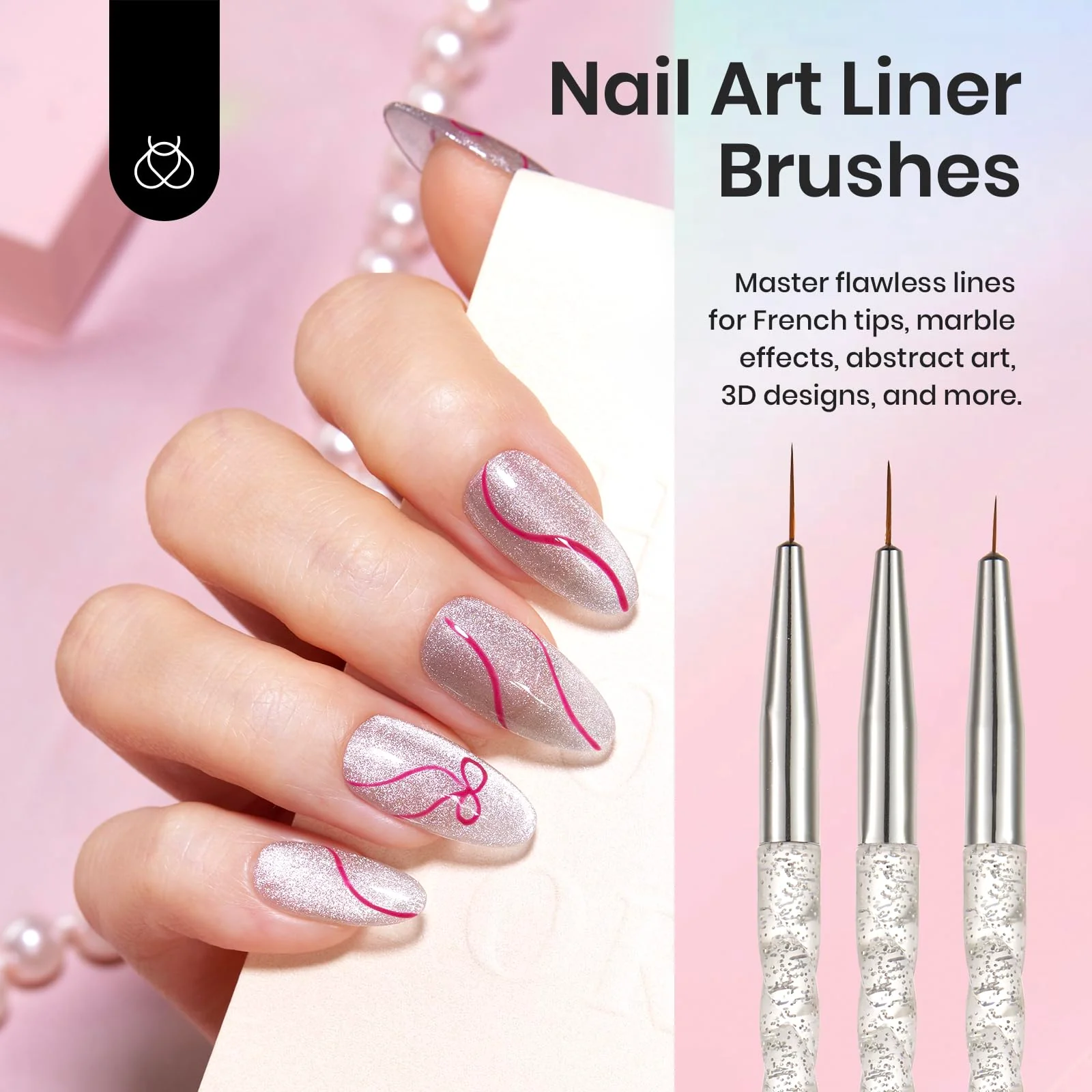 Beetles 31pcs Nail Art Brush All-in-One Kit with Free Brush Holder and Palette - Image 4