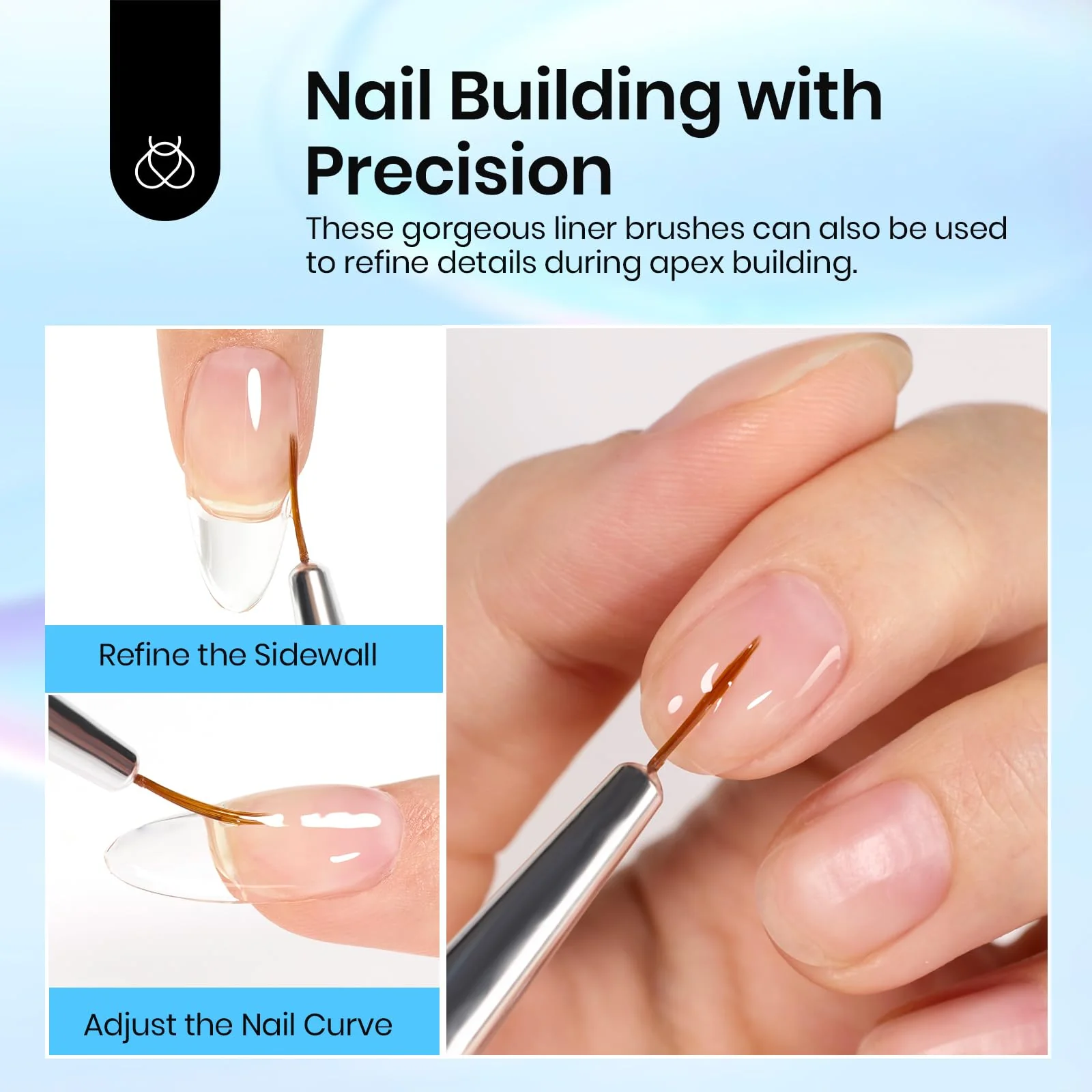 5pcs Nail Art Liner Brush: Precision Gel Application 7/11/15/20/25mm - Image 7