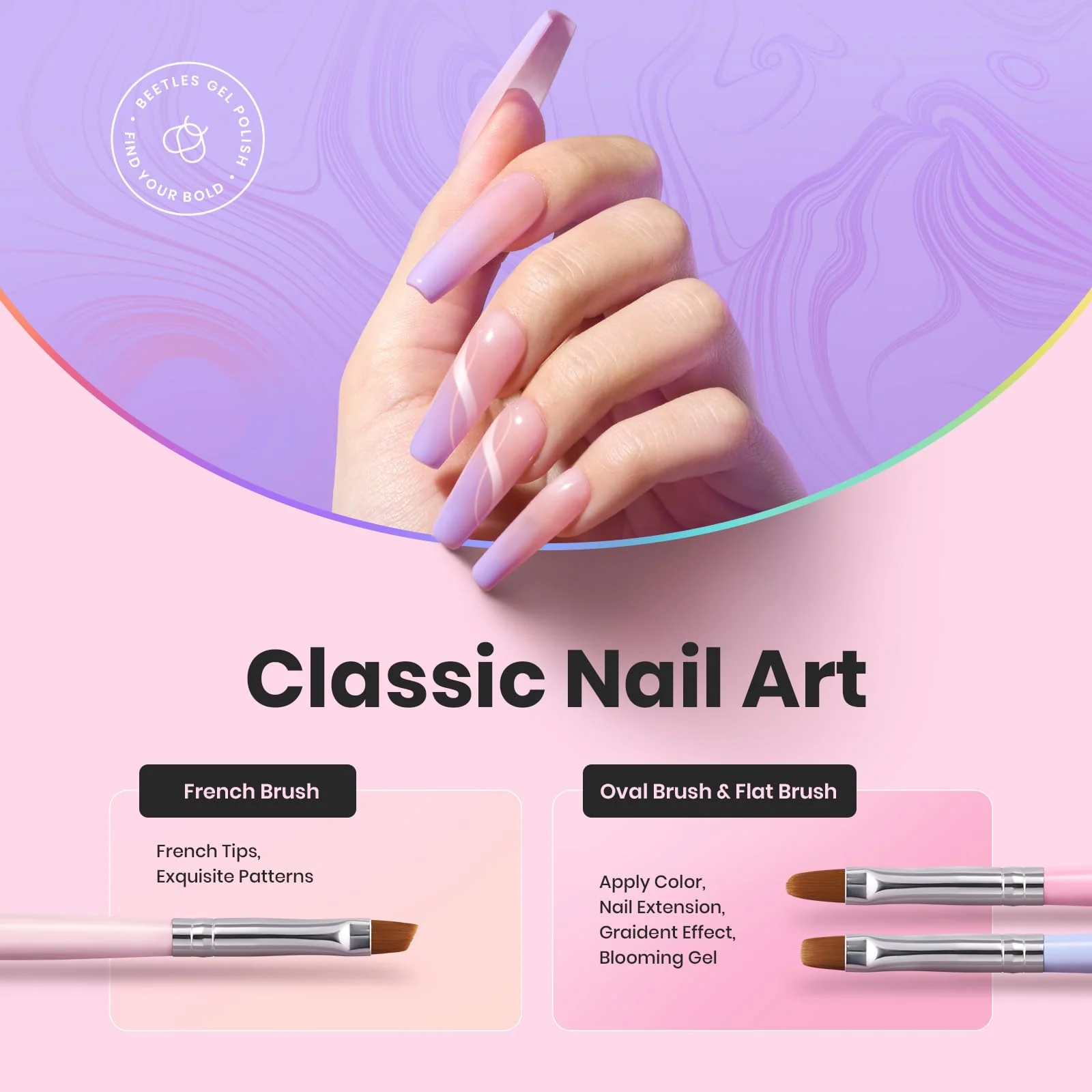 6Pcs Nail Art Brushes: Precision Gel Application - Image 4