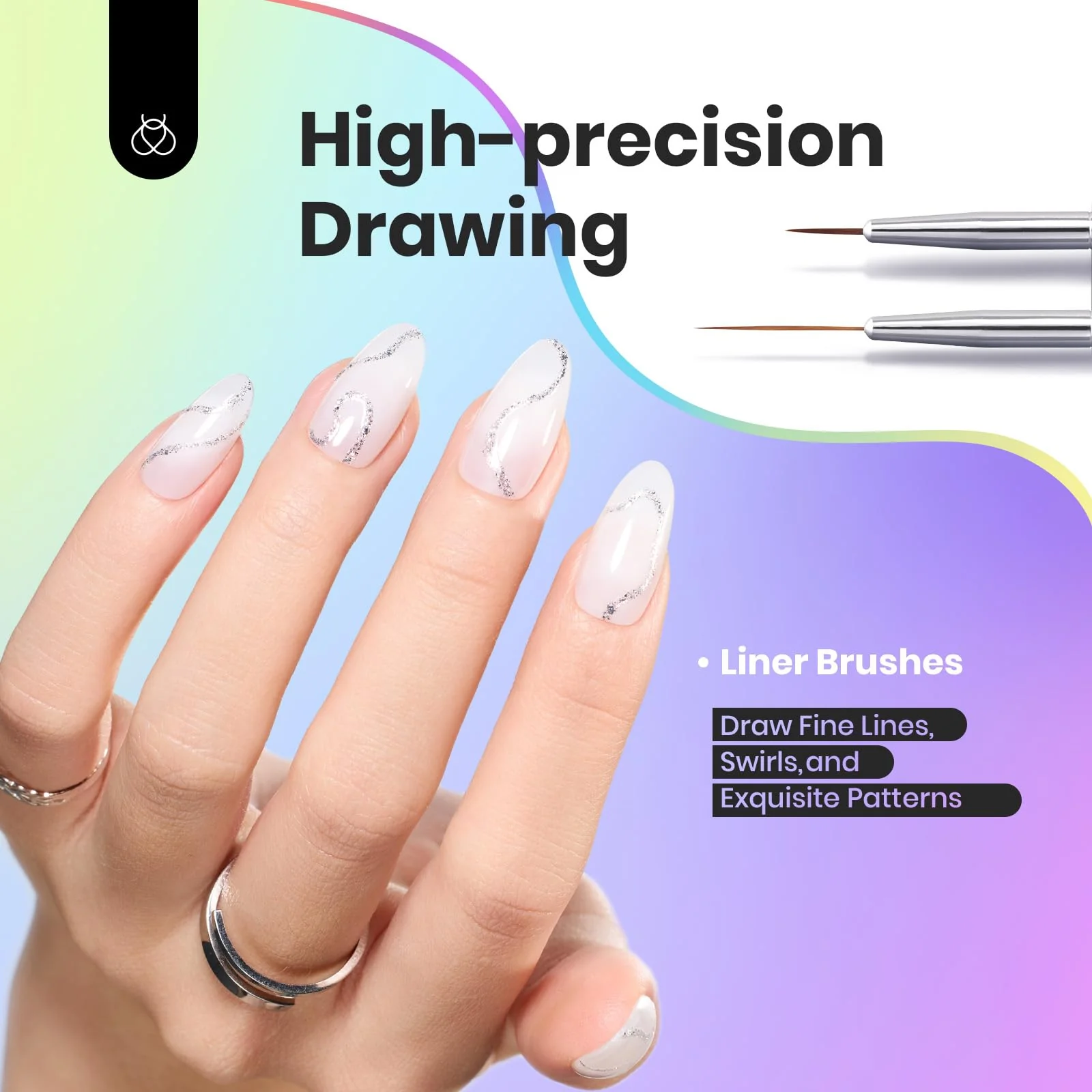 6Pcs Nail Art Brushes: Precision Gel Application - Image 5