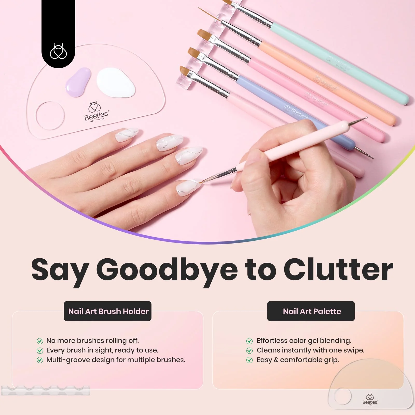 6Pcs Nail Art Brushes: Precision Gel Application - Image 7