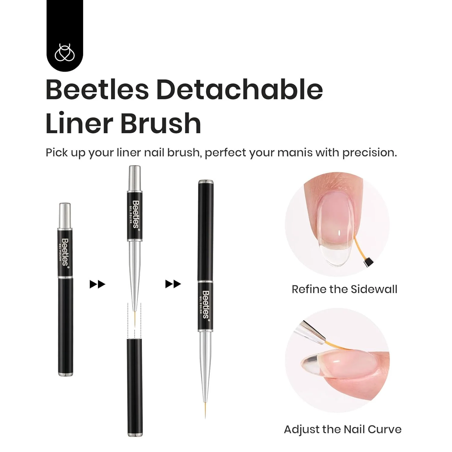 7 in 1 Clear Builder Nail Gel with Liner Nail Brush - Image 4