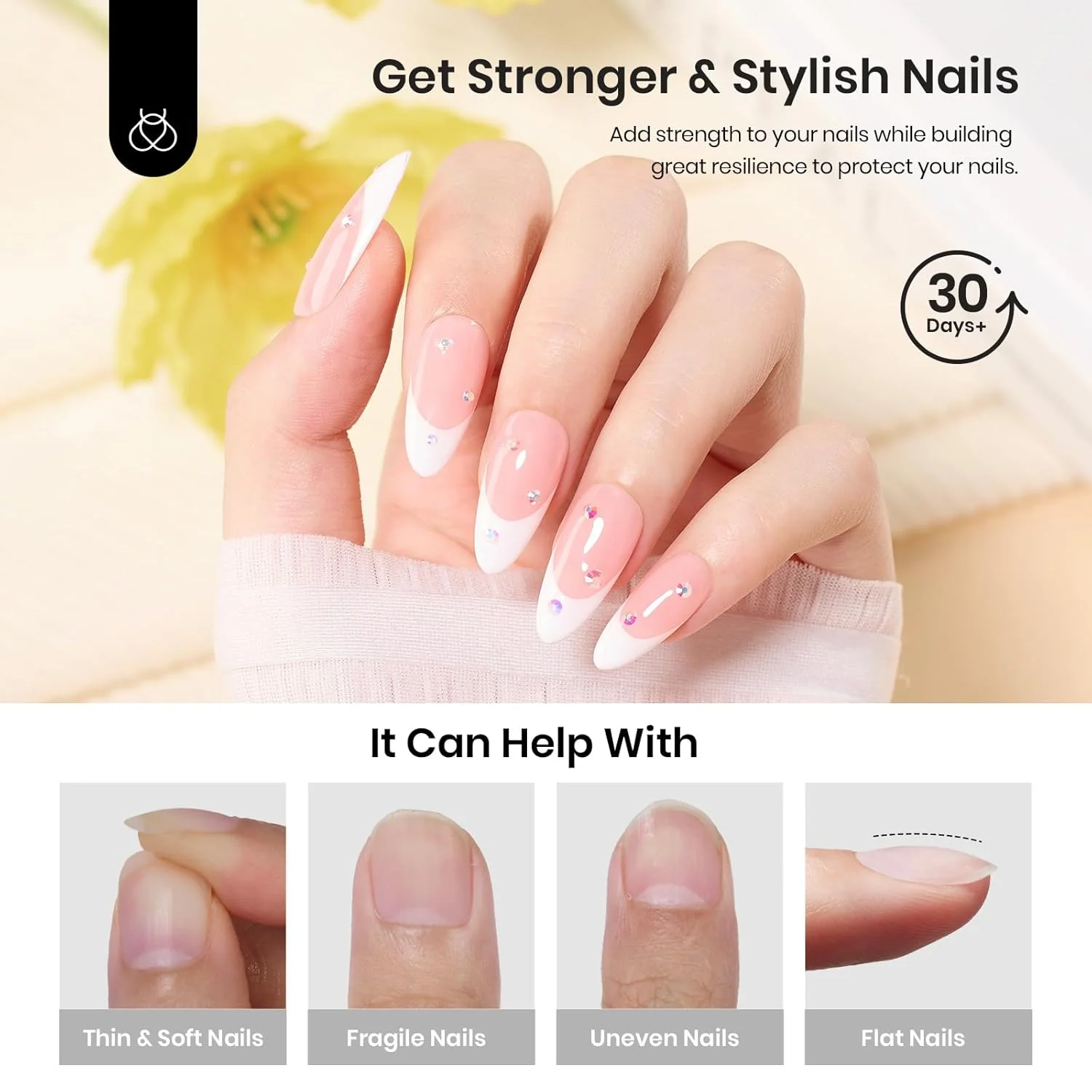 7 in 1 Clear Builder Nail Gel with Liner Nail Brush - Image 5