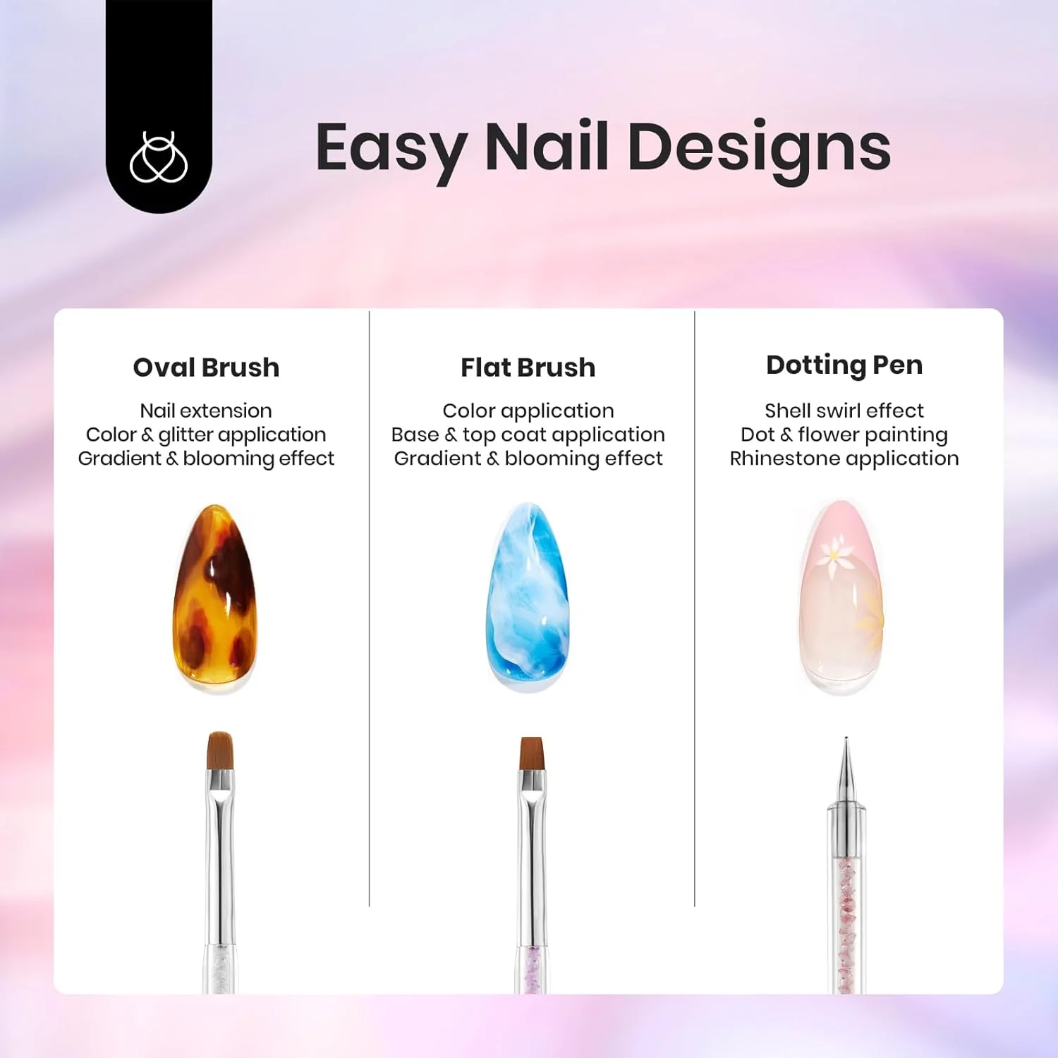 8pcs Nail Art Liner Brush Set: Precision Gel Application - Image 3