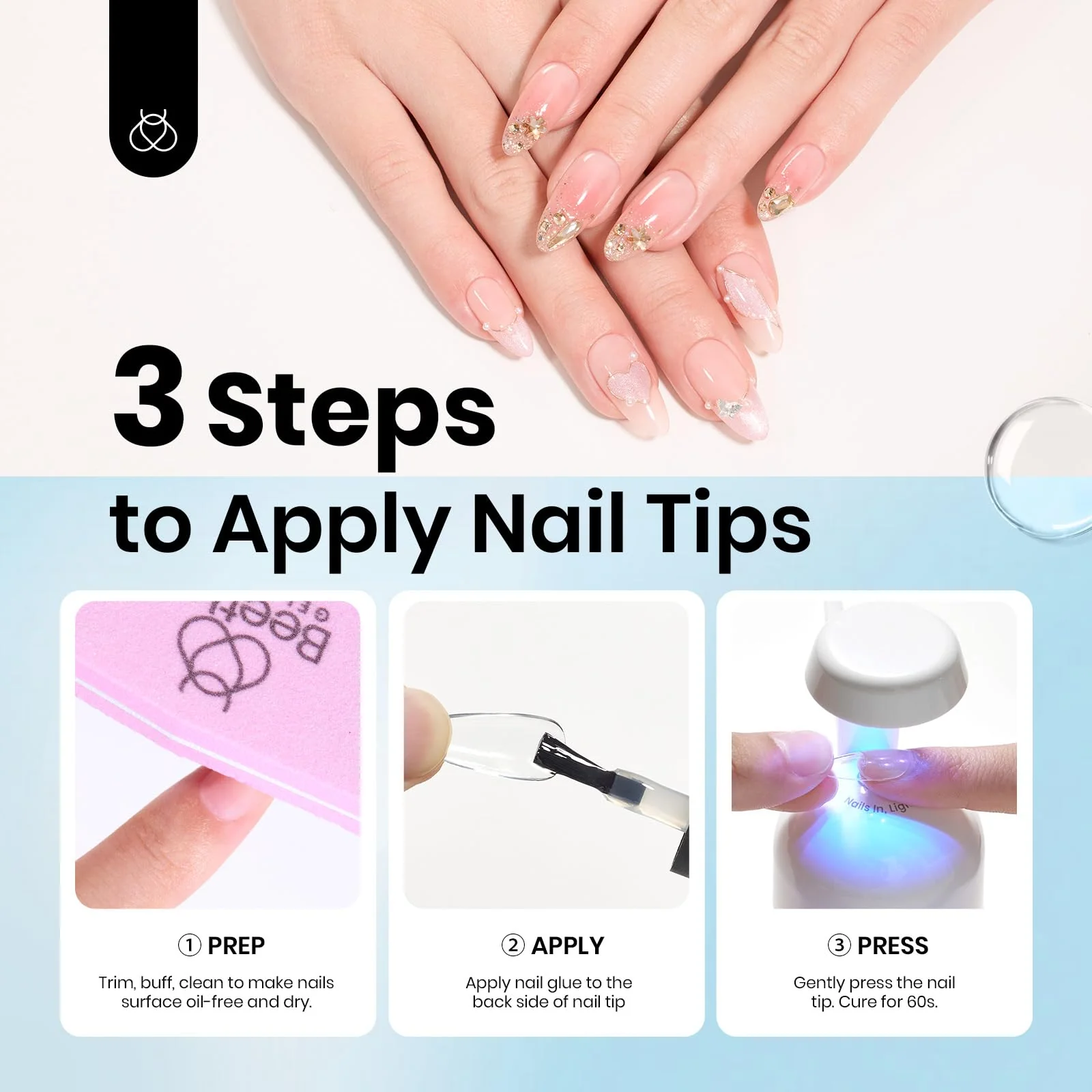 9-in-1 Nail Glue and Base Gel 2 PCS 10ml/each - Image 5