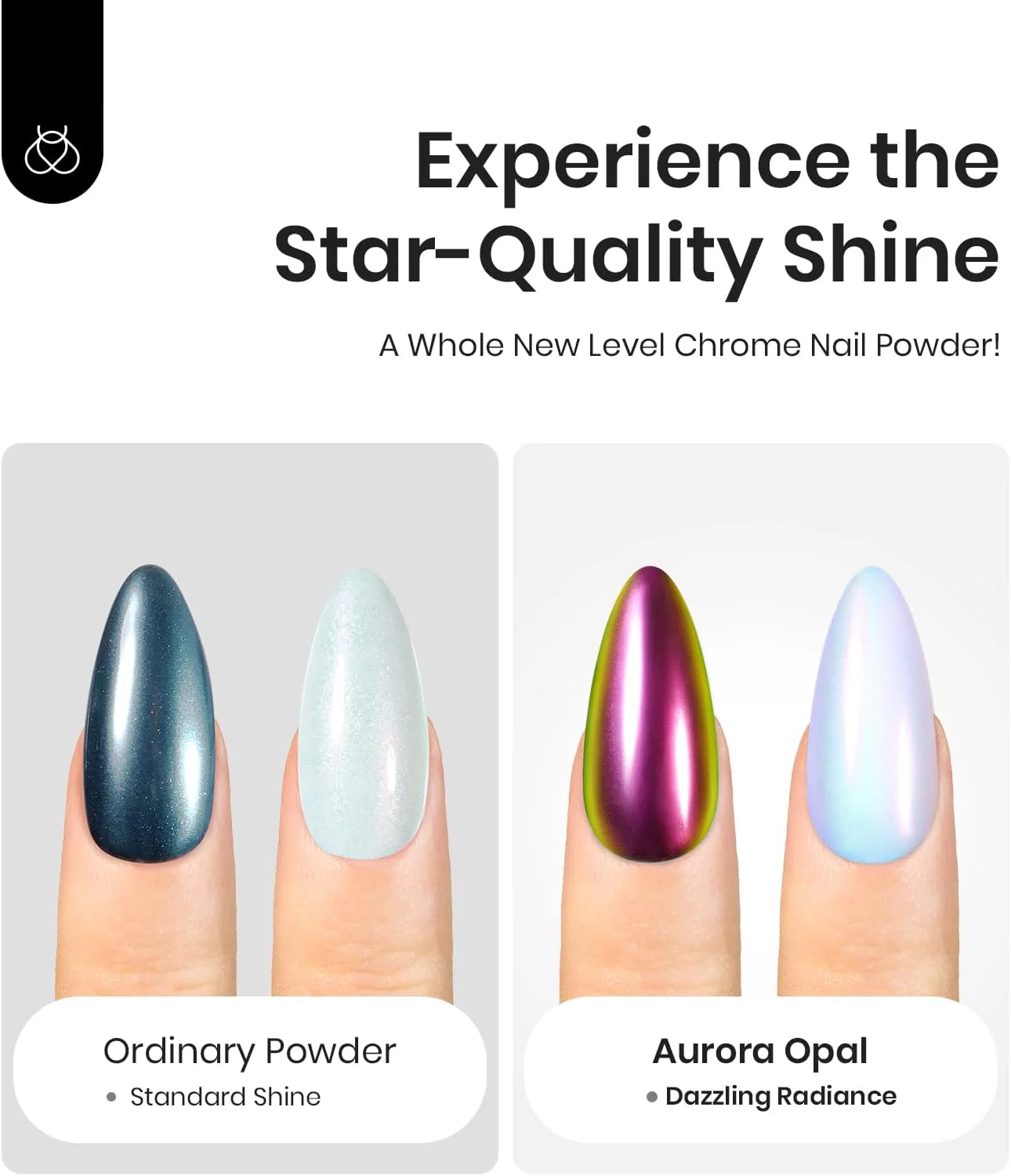 Aurora Opal -Holographic Chrome Nail Powder - Image 4