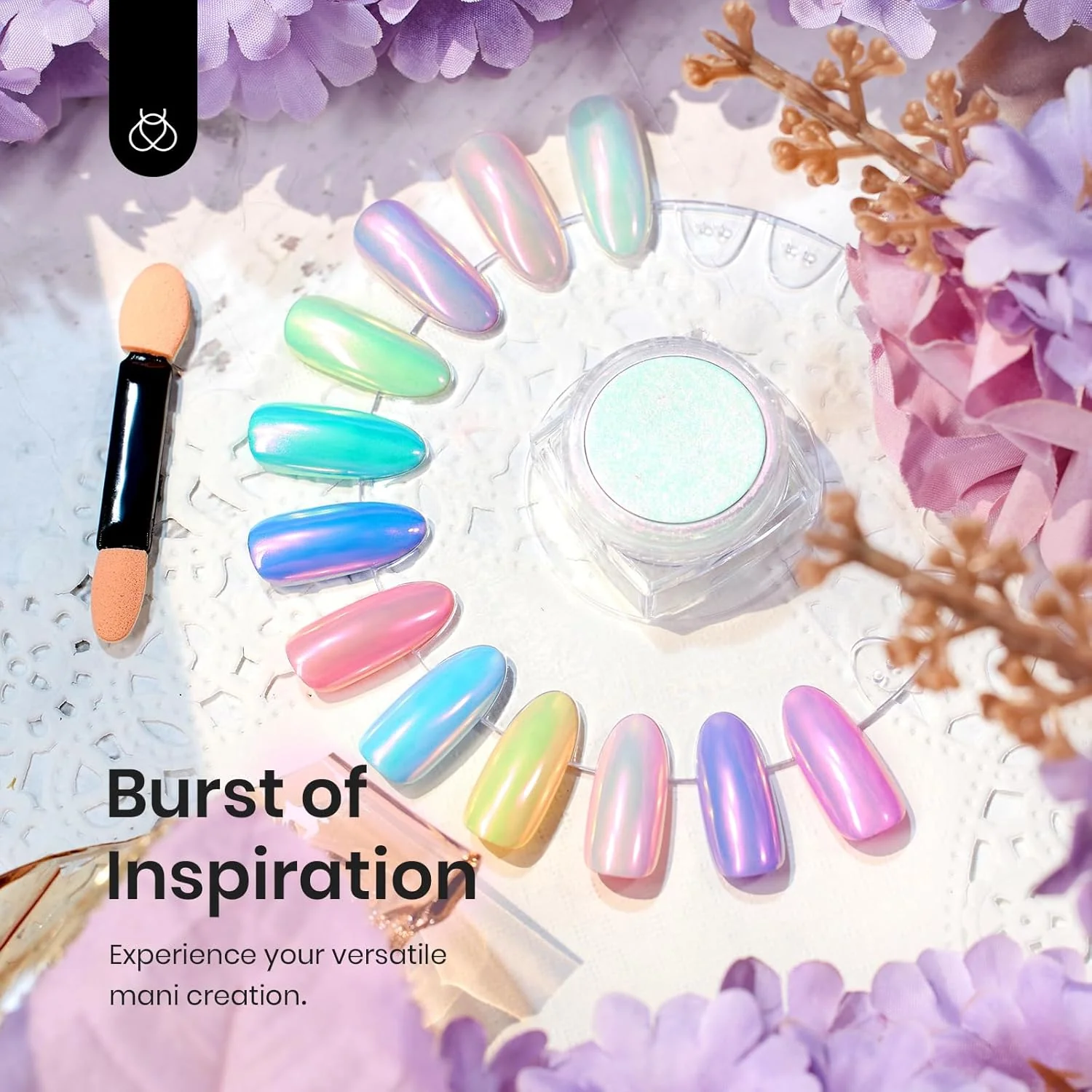 Aurora Opal -Holographic Chrome Nail Powder - Image 7