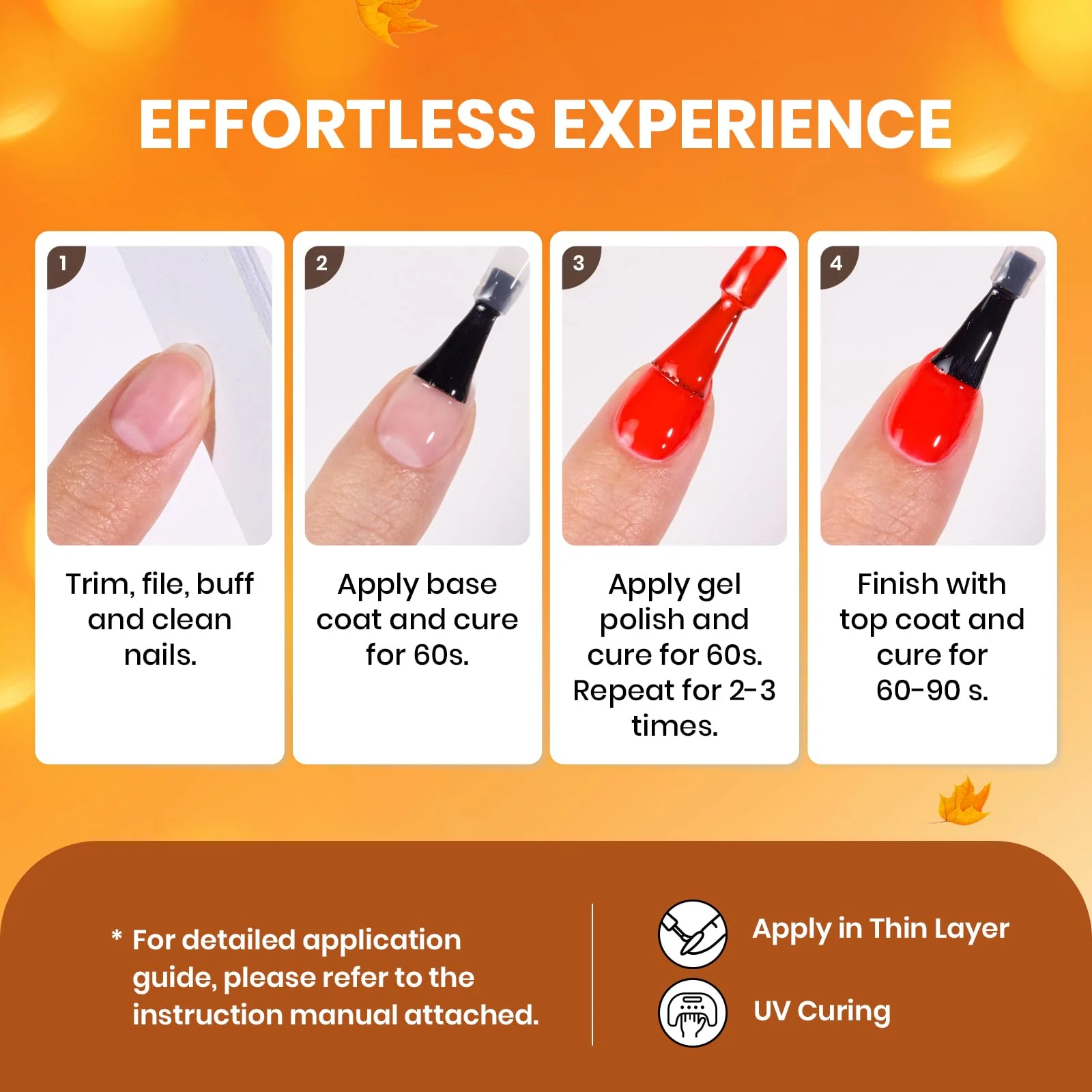 Autumn Aura- 20 Colors Yellow Orange Brown Red Purple Cat Eye Gel Nail Polish Set - Image 7