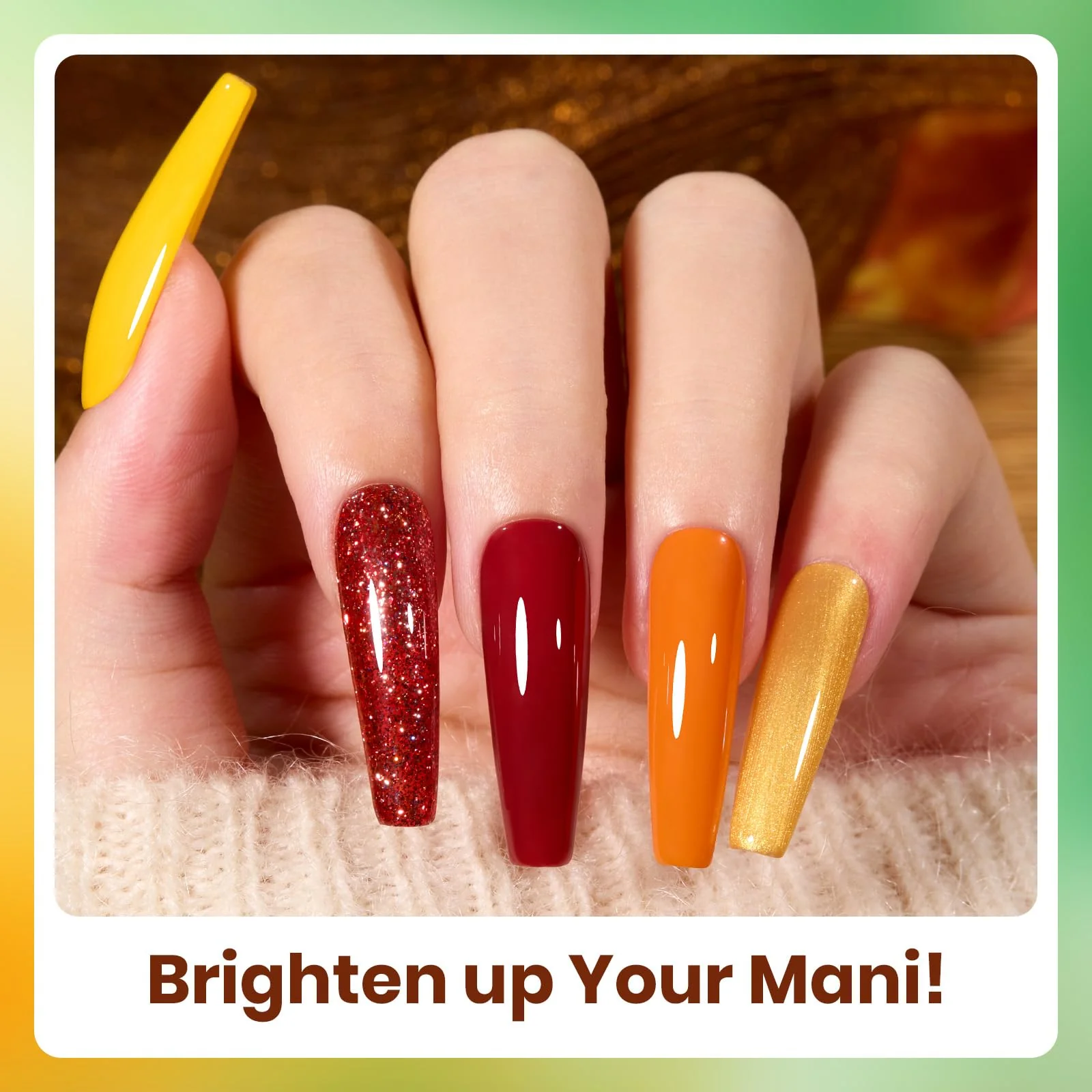 Autumn Realm - 6 Colors Fall Gel Nail Polish Set Kit - Image 5