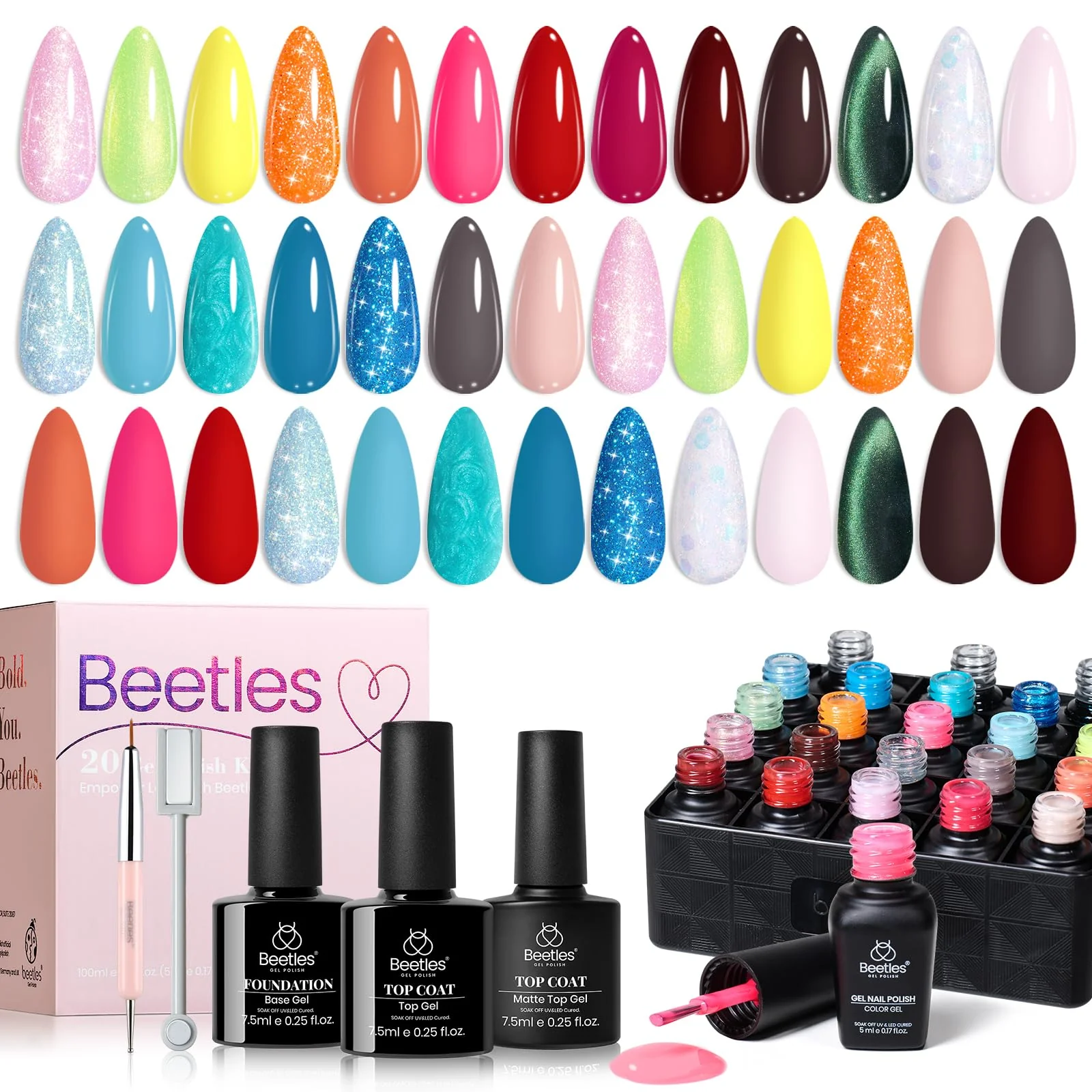 Beach Bash-20 Colors Spring Nails  Gel Polish (7.5ml/Each) - Image 8