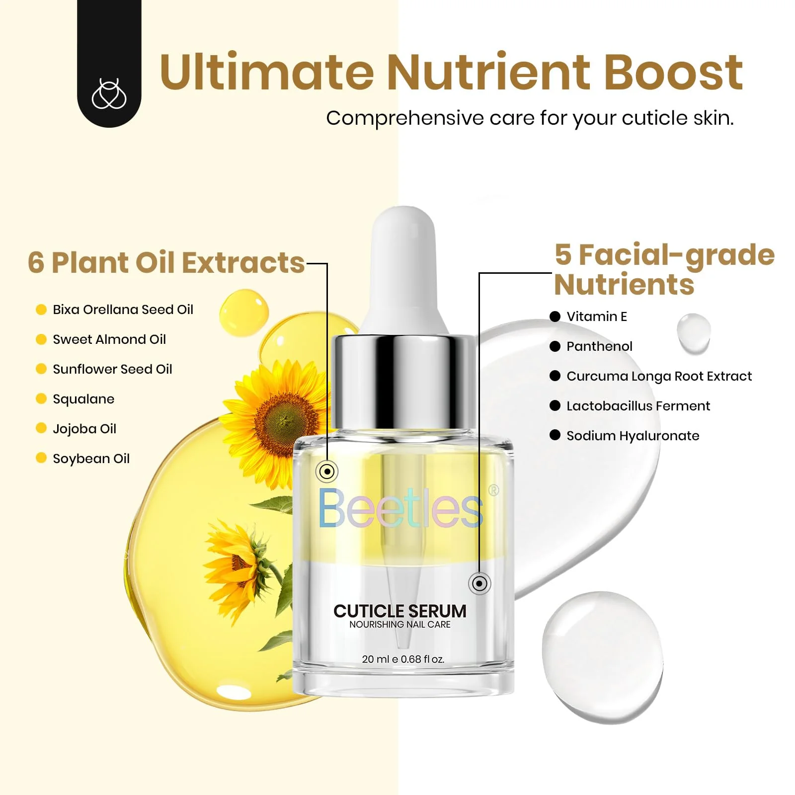 Beetles 20ml Cuticle Oil Nail Oil Care for Nail - Image 3