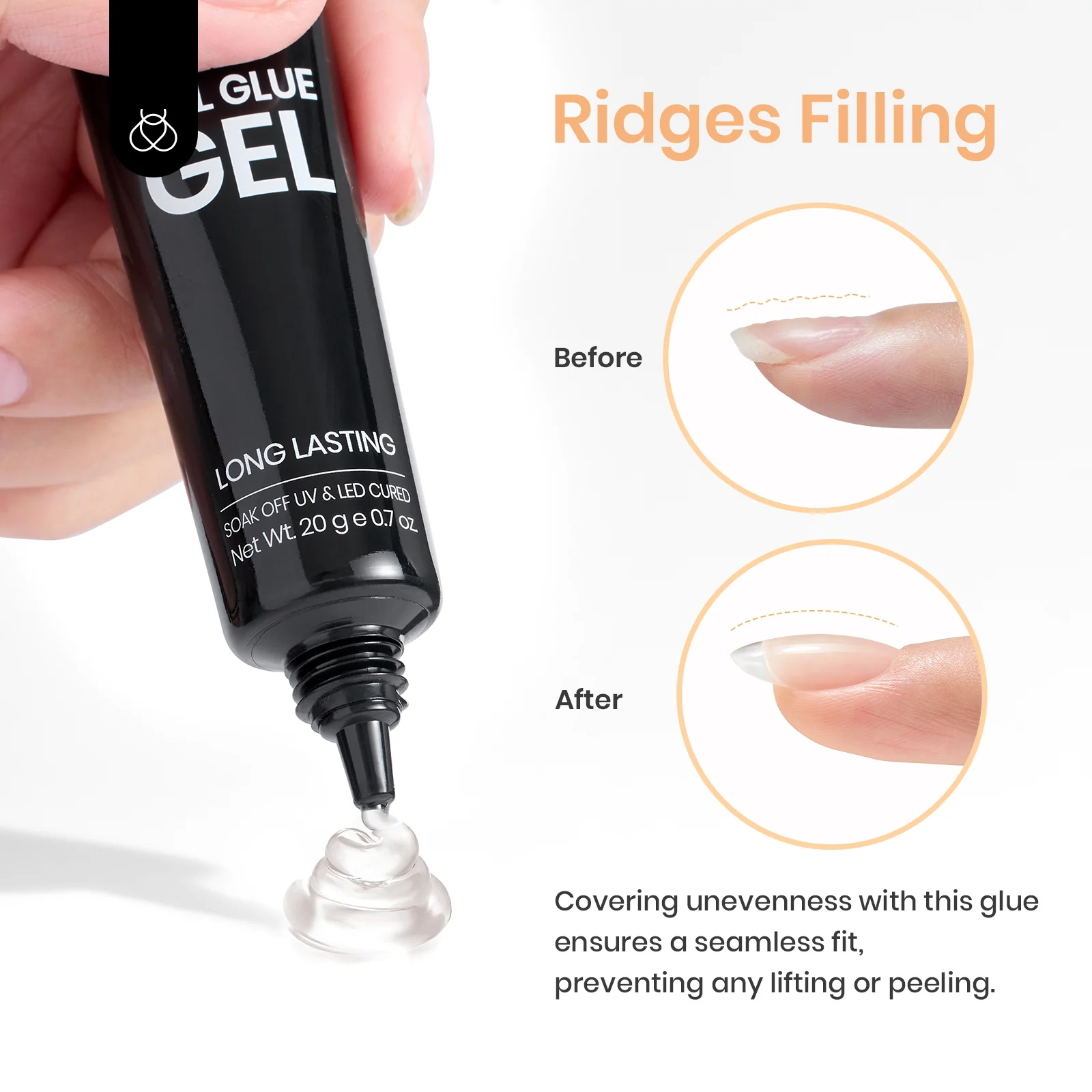 Beetles 3 in 1 Nail Glue Gel for False Nail Tips 20g - Image 3