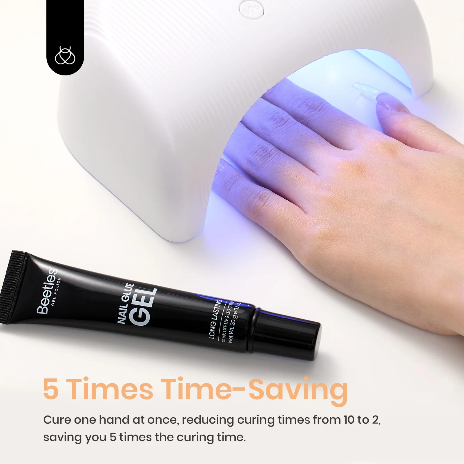 Beetles 3 in 1 Nail Glue Gel for False Nail Tips 20g - Image 4