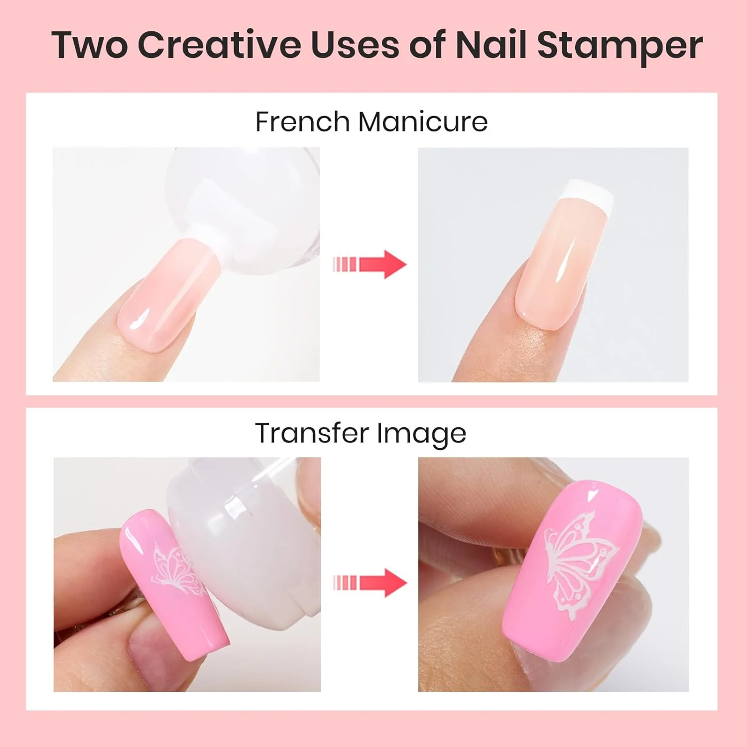 Beetles 4Pcs French Tip Nail Stamp - Image 3