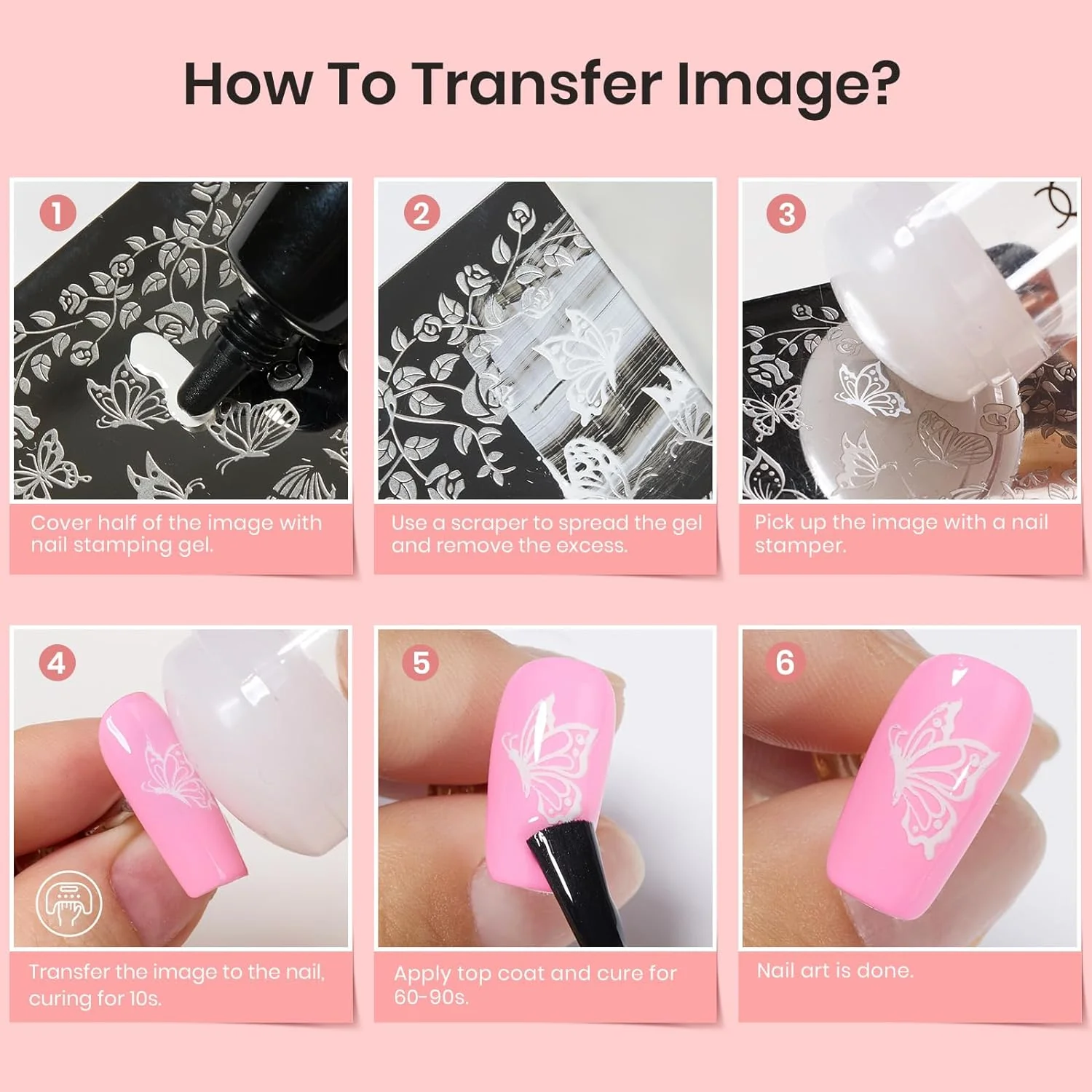 Beetles 4Pcs French Tip Nail Stamp - Image 5