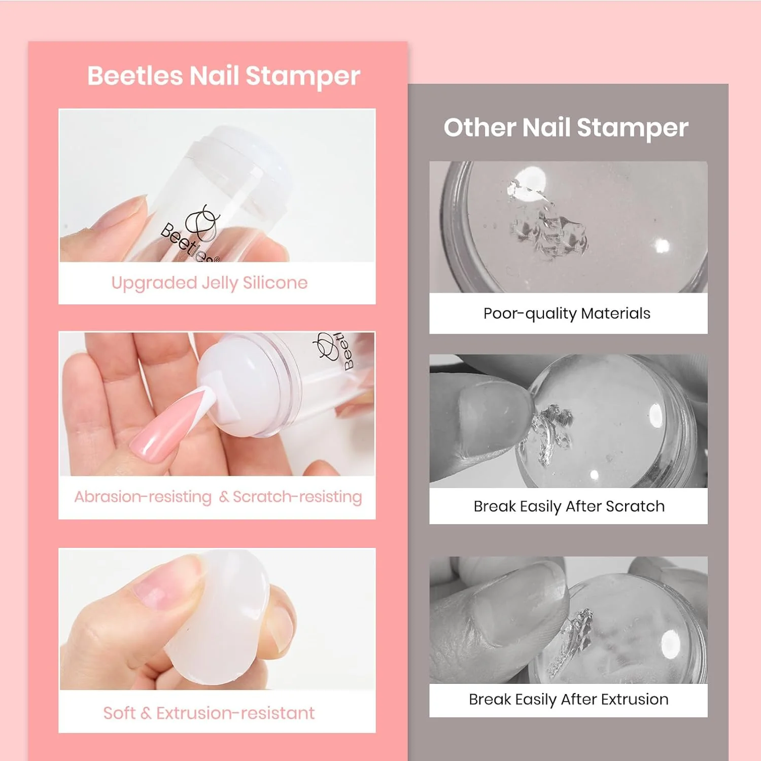 Beetles 4Pcs French Tip Nail Stamp - Image 6
