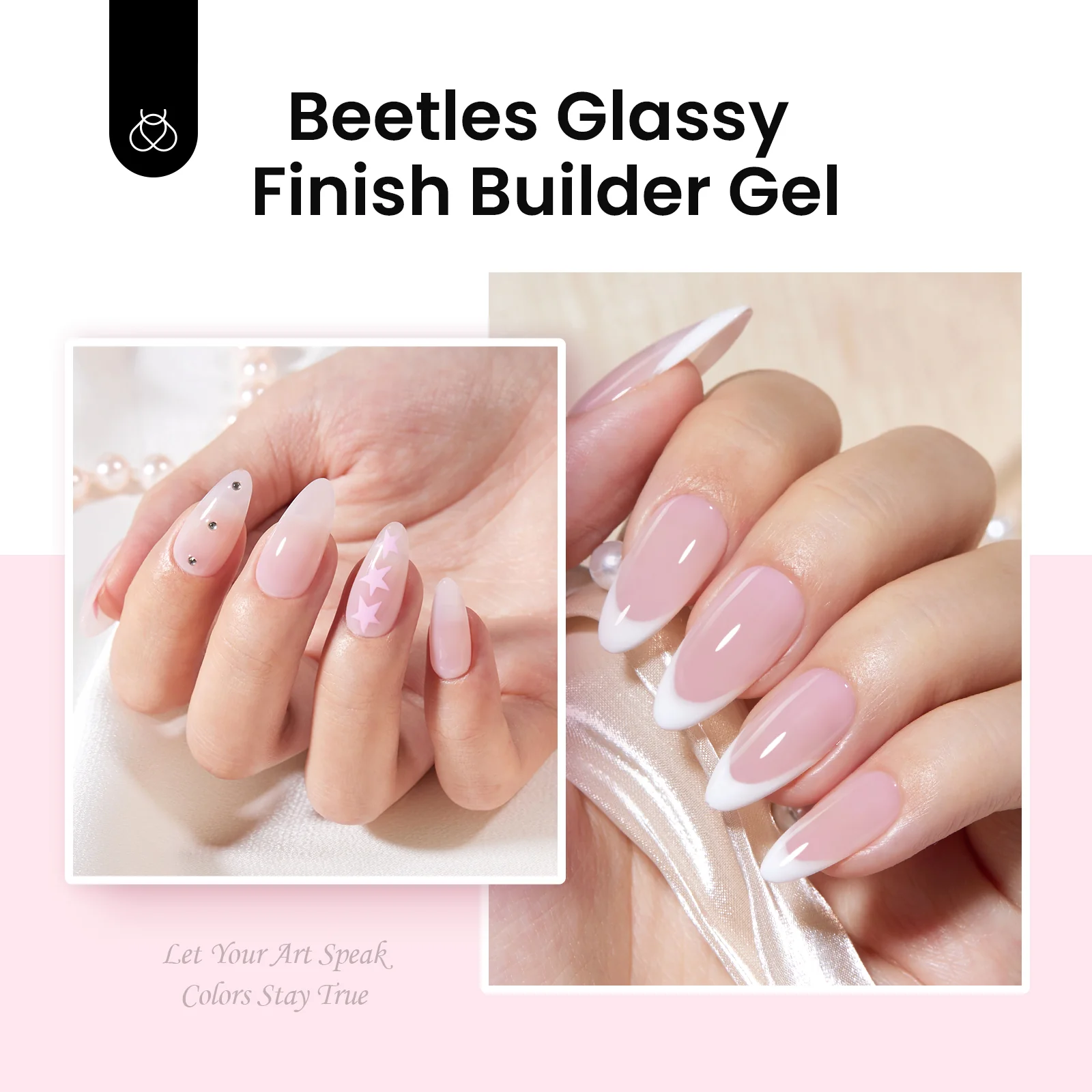 Beetles Builder Gel for Nails, 9 in 1 High Hardness Clear Jelly Glitter Sculpted Gel with Nail Forms Nail Tips Nail Glue Nail Pen Nail Scissors Top Base Coat Nail Extension Kit for Manicurist Women - Image 6