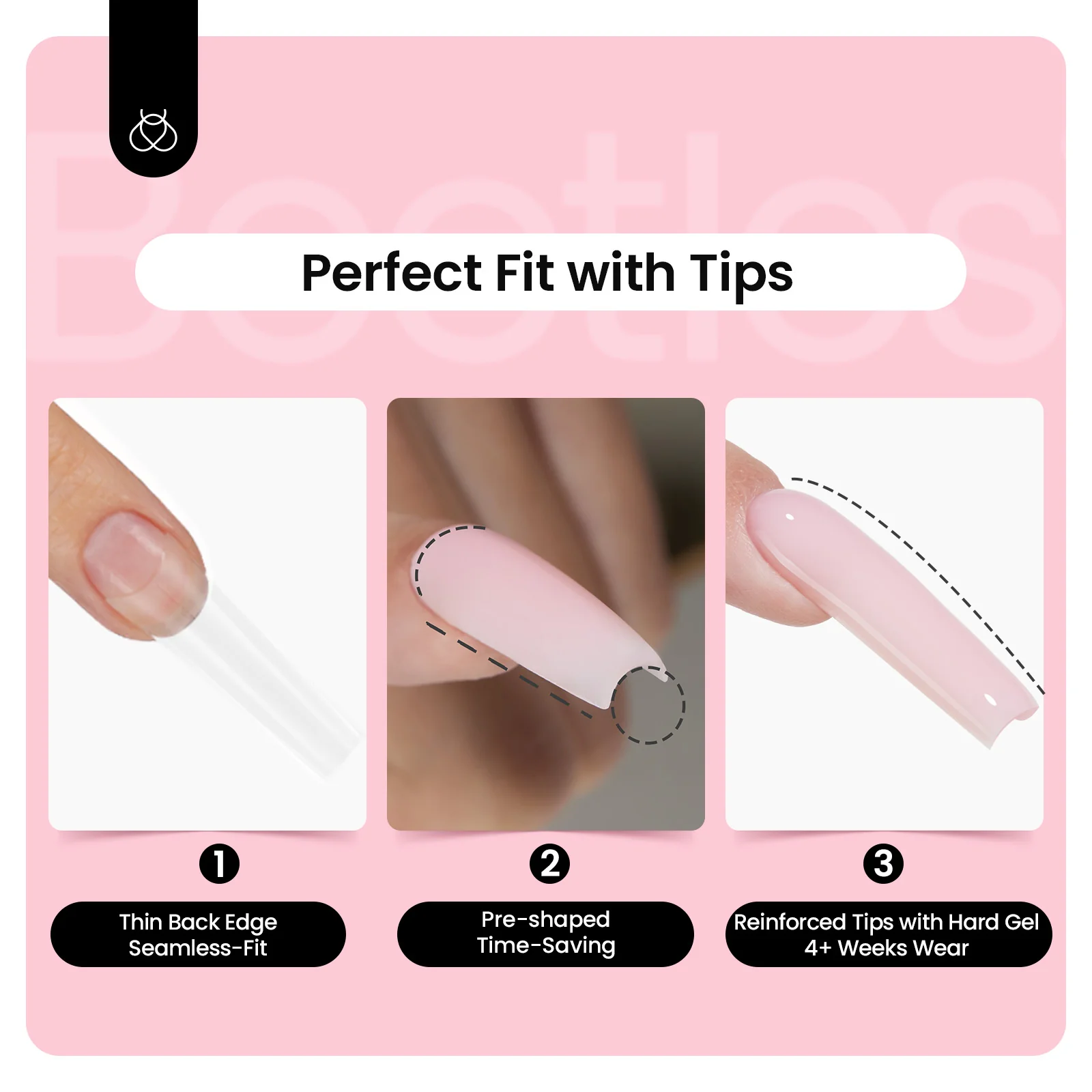 Beetles Builder Gel for Nails, 9 in 1 High Hardness Clear Jelly Glitter Sculpted Gel with Nail Forms Nail Tips Nail Glue Nail Pen Nail Scissors Top Base Coat Nail Extension Kit for Manicurist Women - Image 9
