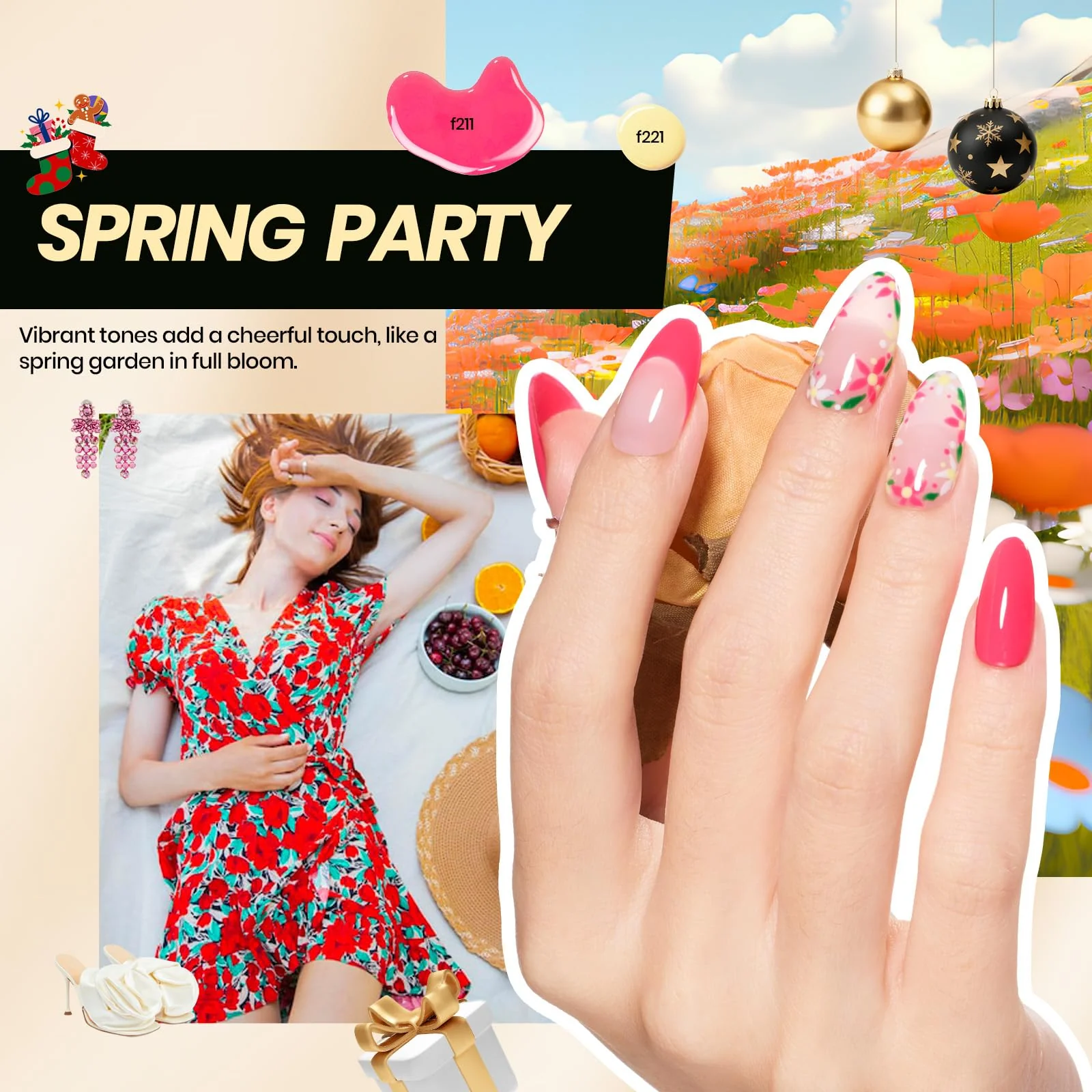 Beetles Gel Nail Polish Kit Spring Nails with U V Light - 54 Pcs 32 Colors Gel Nail Kit - Image 6