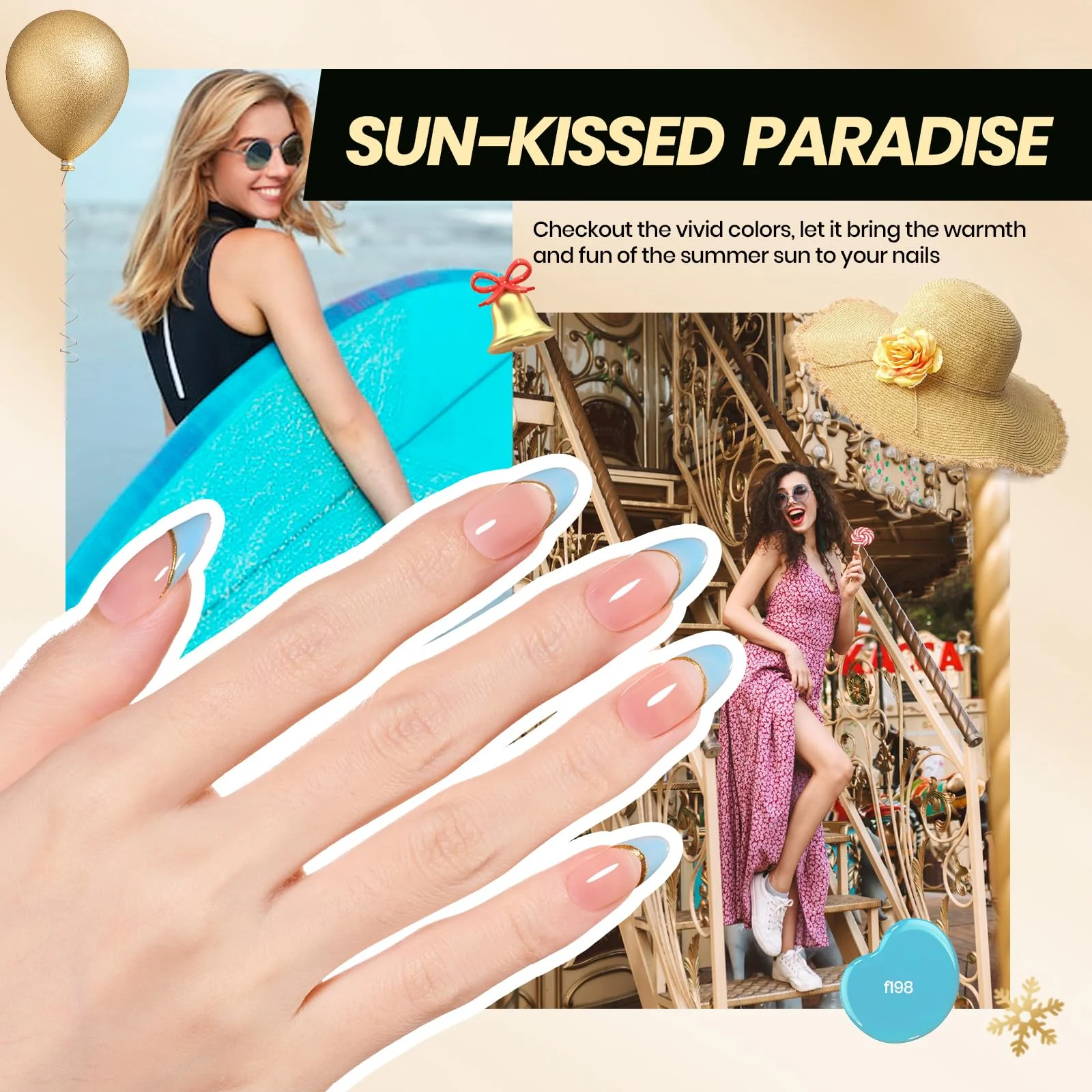 Beetles Gel Nail Polish Kit Spring Nails with U V Light - 54 Pcs 32 Colors Gel Nail Kit - Image 8