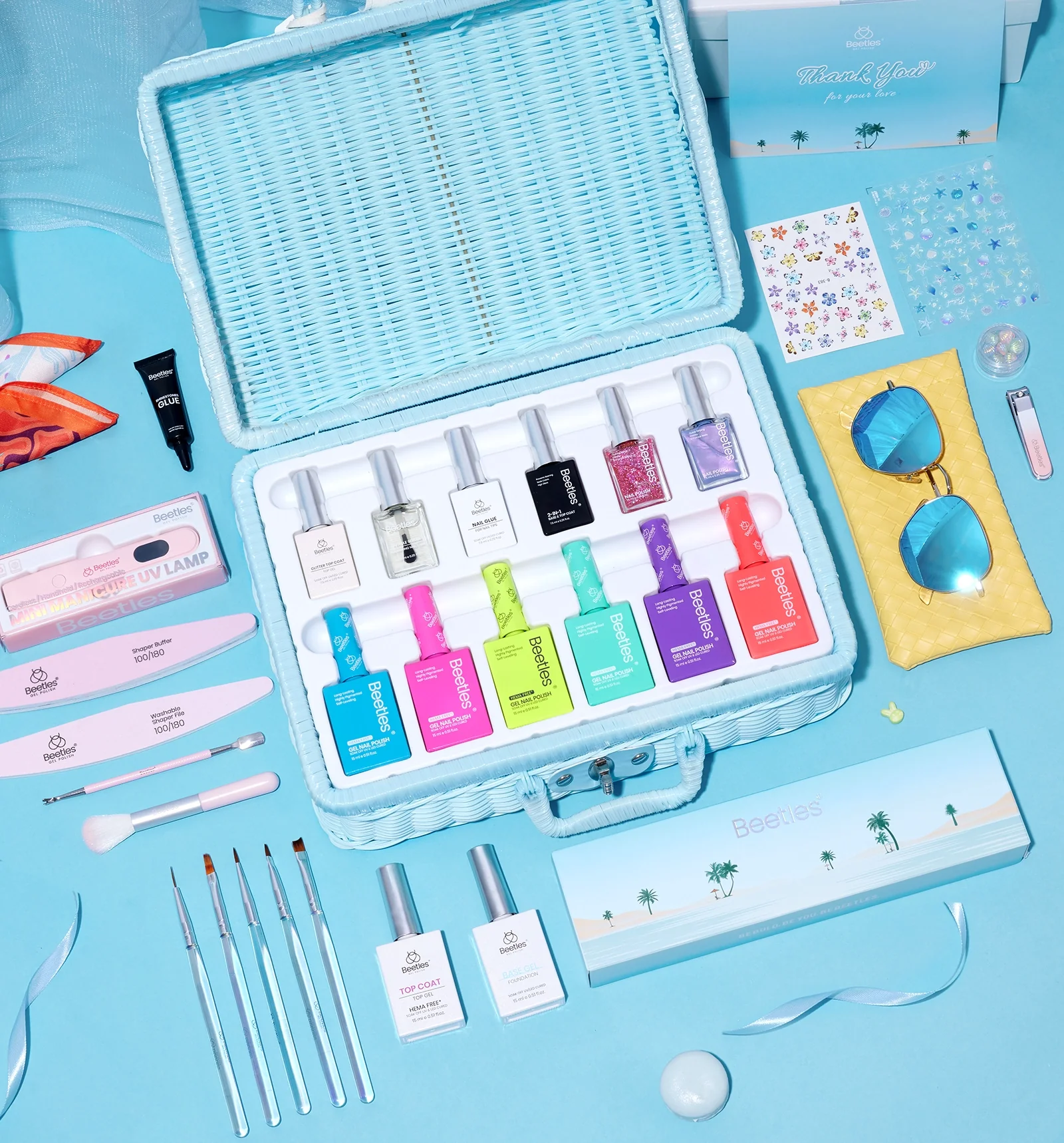 Mother’s Day Gift Box Gel Nail Polish Set Summer Neon Pretty Box DIY Gift Basket for All Season - Image 3
