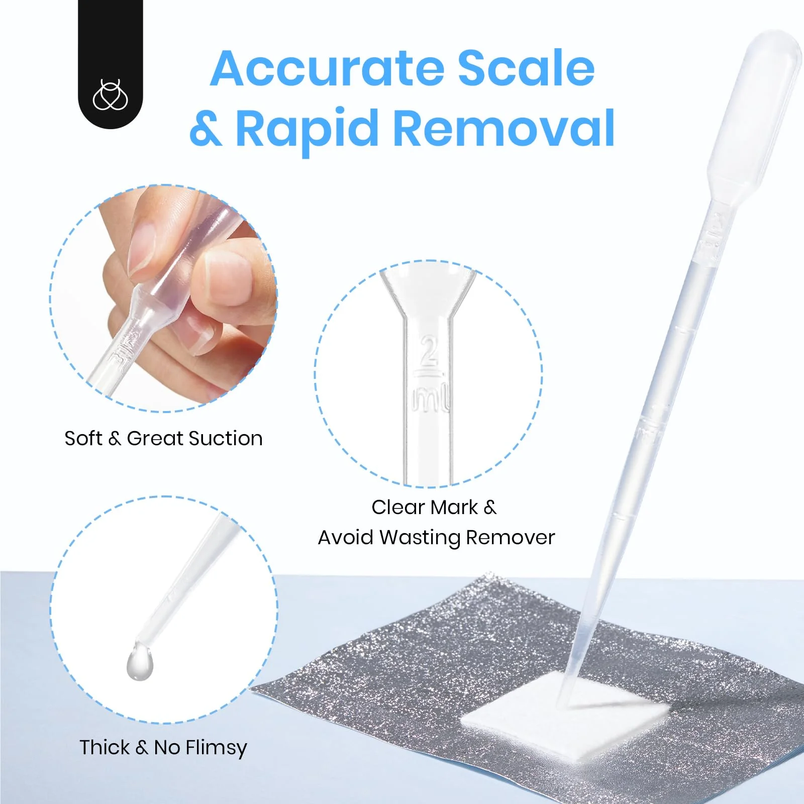 Quick Nail Art Removal Kit: Thicker Foil Wraps with Pre-attached Cotton Pads and Droppers - Image 4