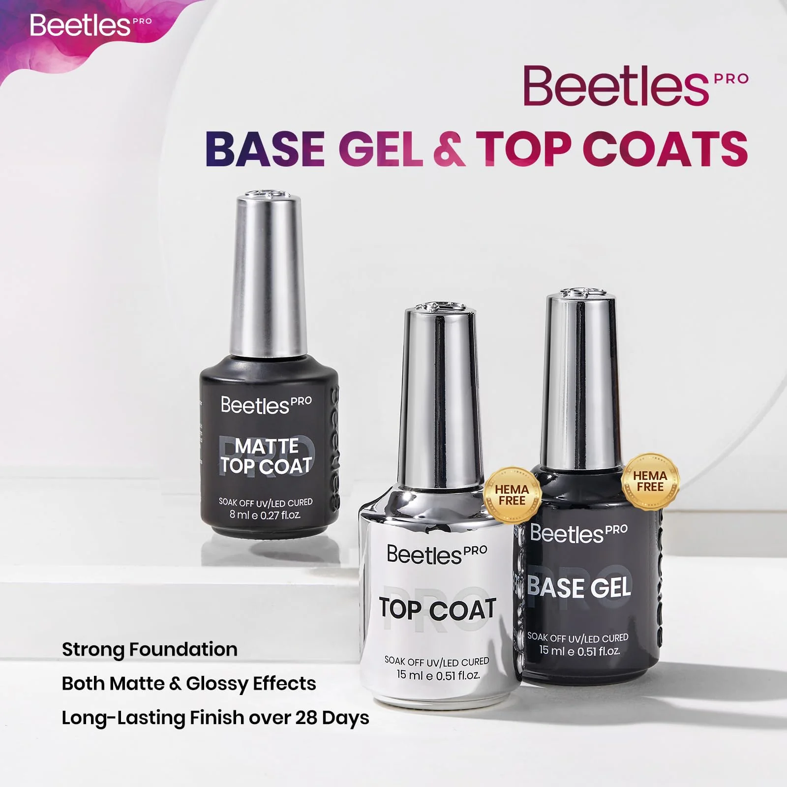 Beetles PRO Gel Polish Kit – Spring Nails Mother’s Day Almost Okay Collection 18 Colors 15ml Salon Polish Set - Image 5