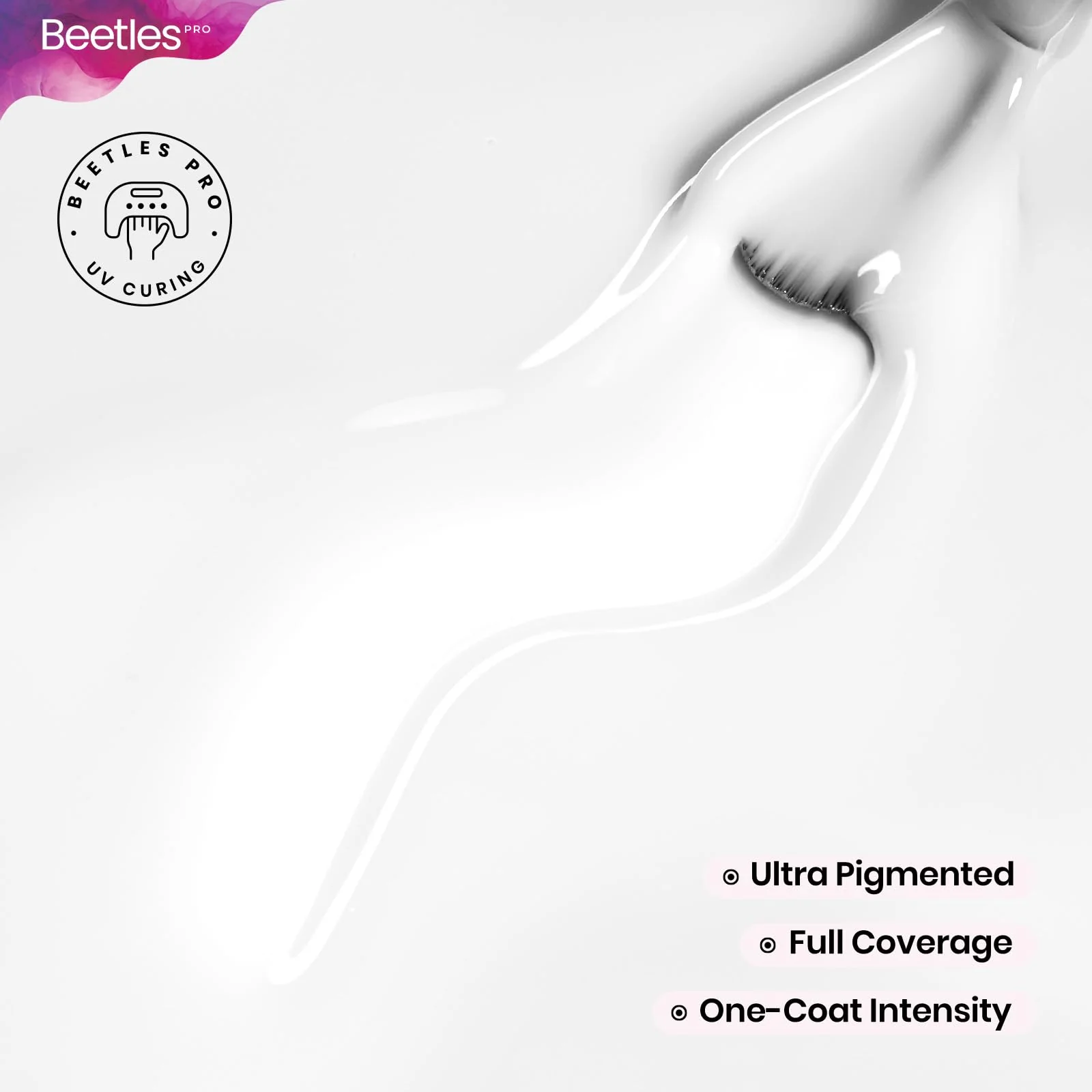 Beetles Pro White Gel Polish - Craving Calm French White Color 20ML Gel Polish - Image 3