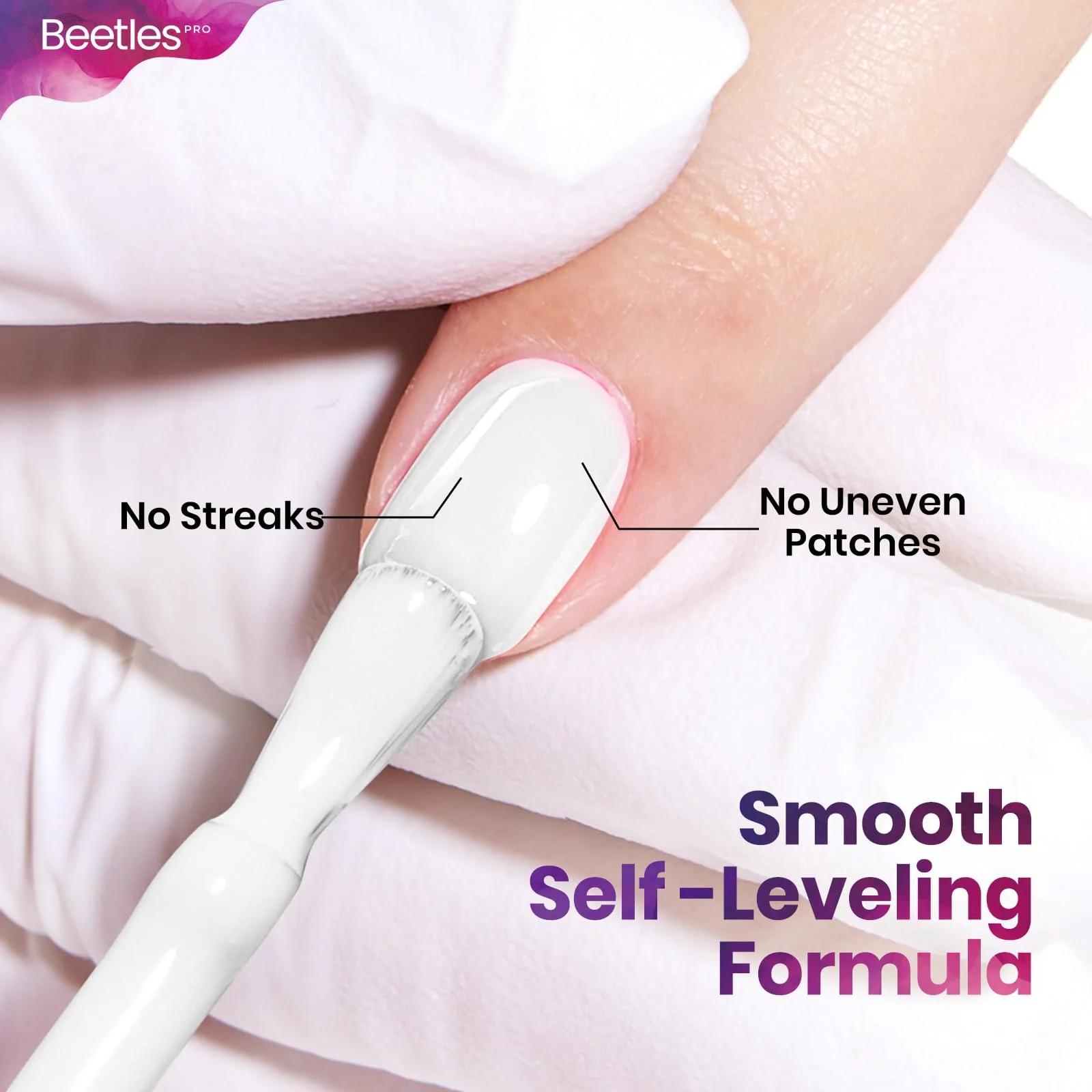 Beetles Pro White Gel Polish - Craving Calm French White Color 20ML Gel Polish - Image 6