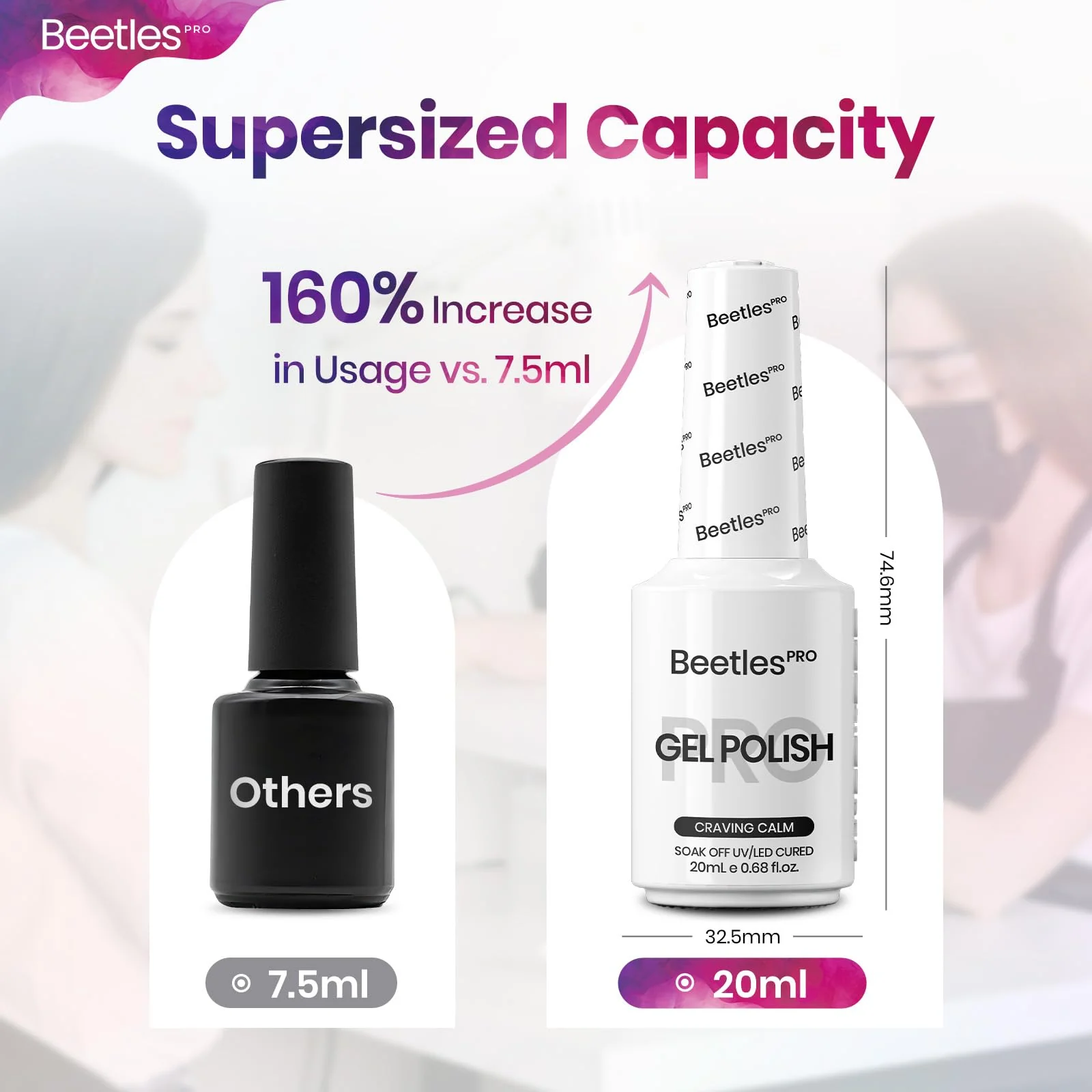 Beetles Pro White Gel Polish - Craving Calm French White Color 20ML Gel Polish - Image 7