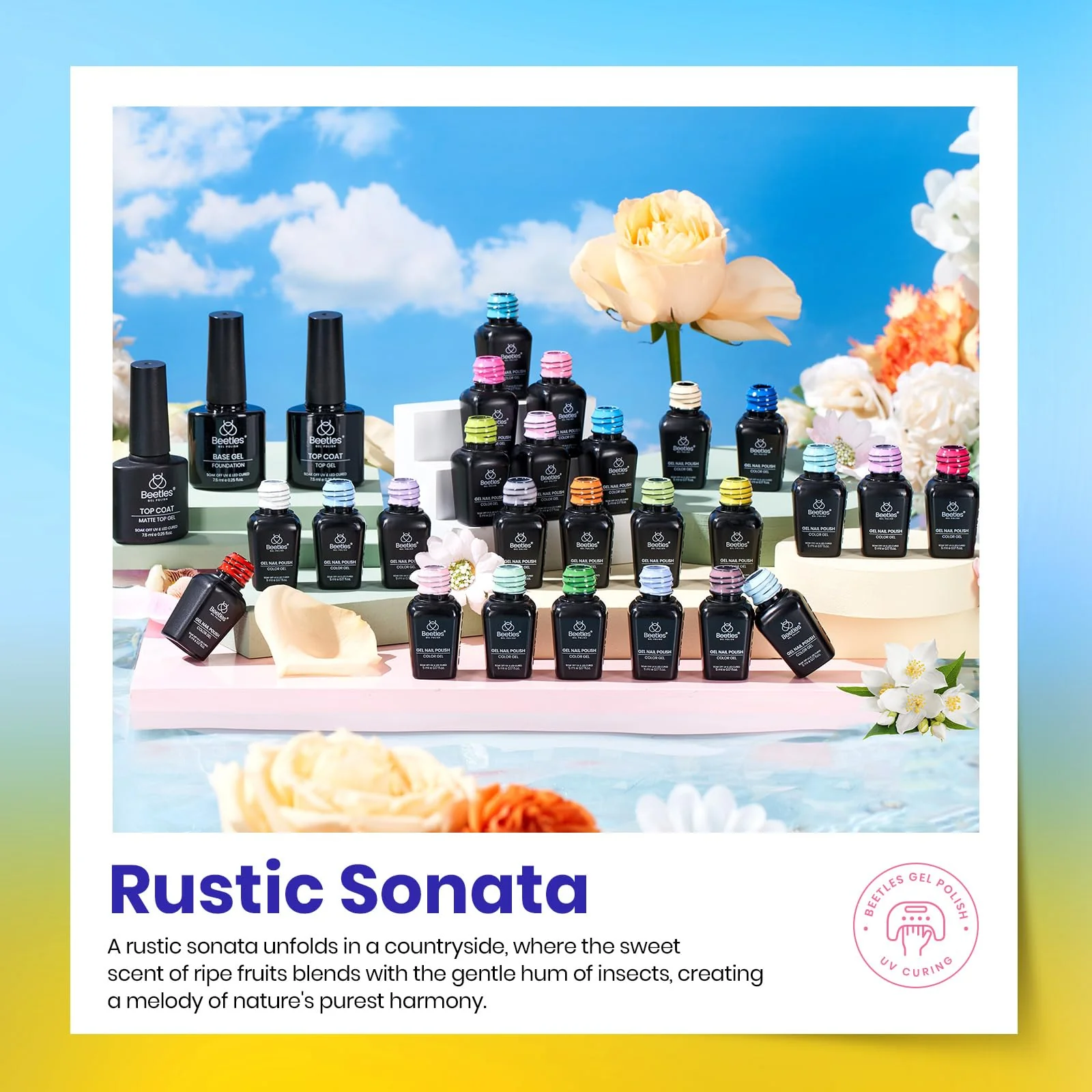 Beetles Rustic Sonata Spring Nails Gel Nail Polish Set 25 Colors Spring Summer - Image 3