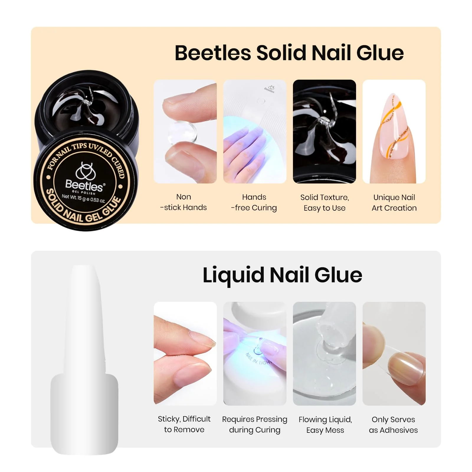 Beetles Solid Nail Glue-15g/0.53oz - Image 4