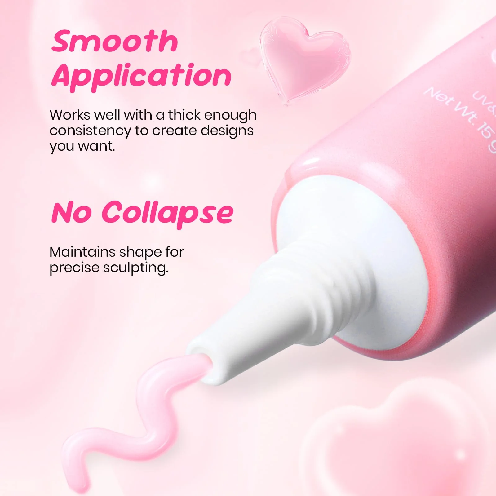 Beetles Spring Nails - Pro 15ml Limited Pink 3D Sculpting Gel - Image 3