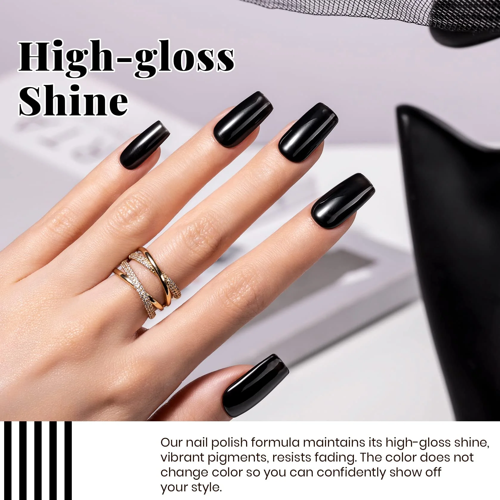 Beetles Gel Polish White Gel Polish and Black Gel Polish Kit 2 Pcs 15ml - Image 6