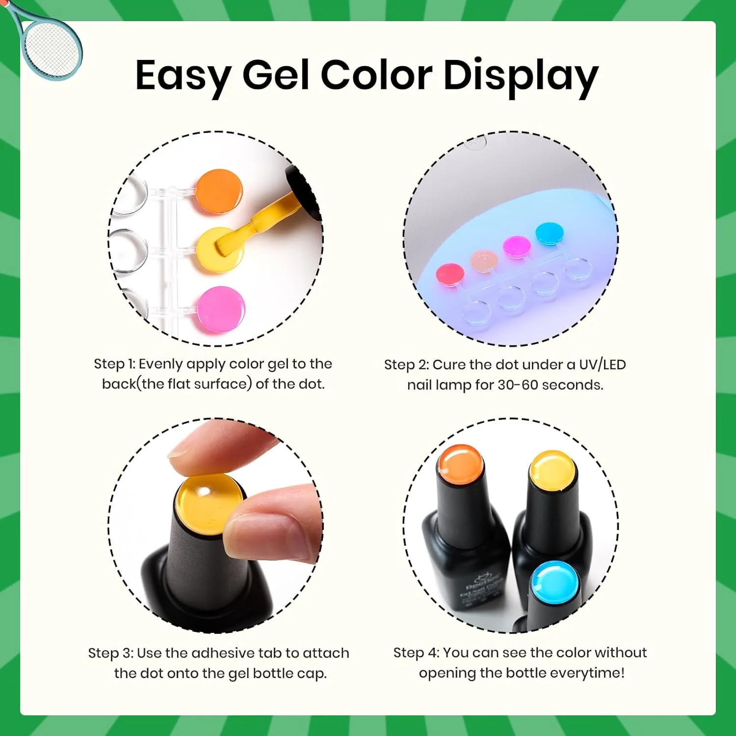 Blokecore-20 Gel Colors Set with Top and Base Coat (5ml/Each) Spring Nails - Image 3