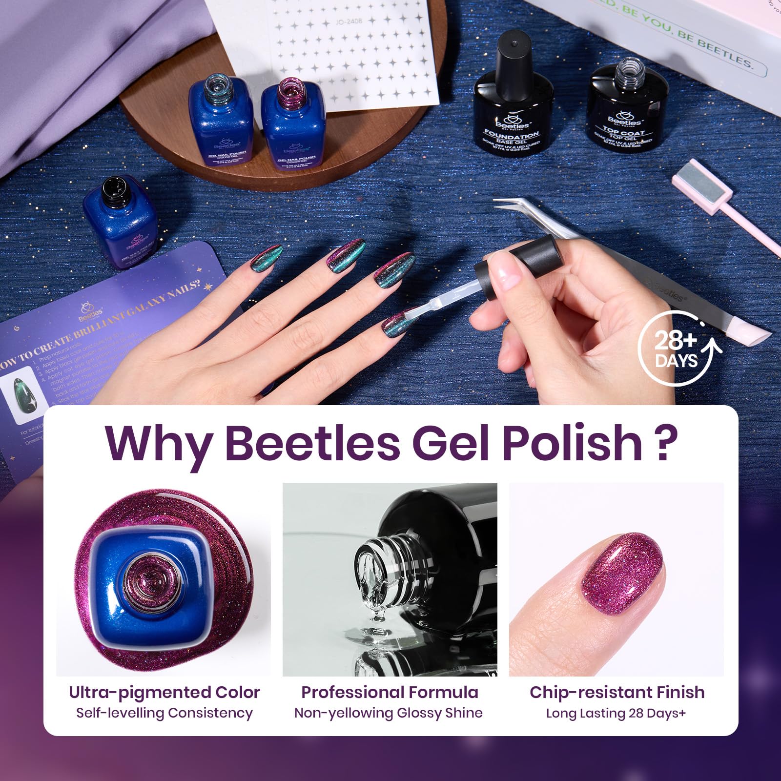 Brilliant Galaxy | 3 Colors with All-Inclusive Nail Art Essentials Kits Larger Capacity - Image 4