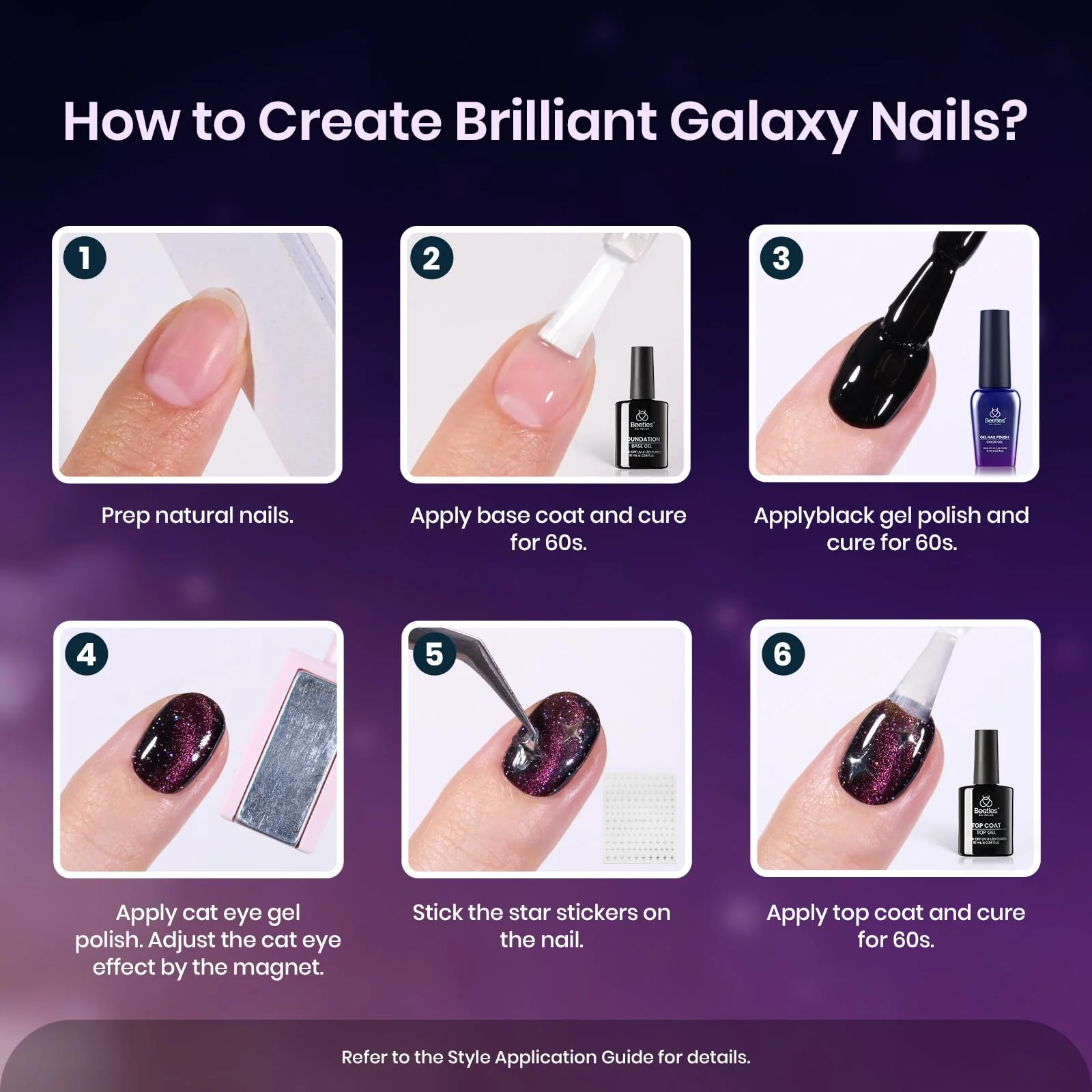 Brilliant Galaxy | 3 Colors with All-Inclusive Nail Art Essentials Kits Larger Capacity - Image 5