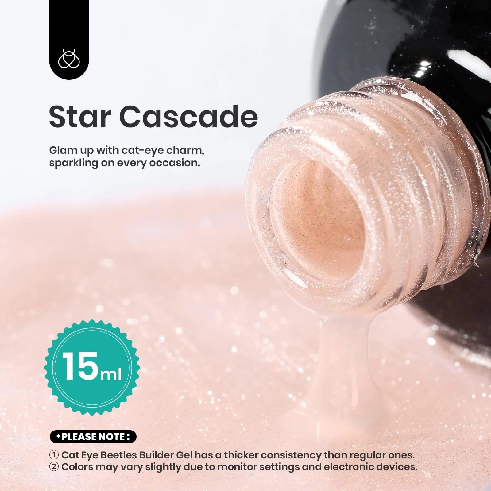 Builder Gel for Nails 7 in 1 Cat Eye Spring Nails Nude Nail Gel Set 15ml/each - Image 3