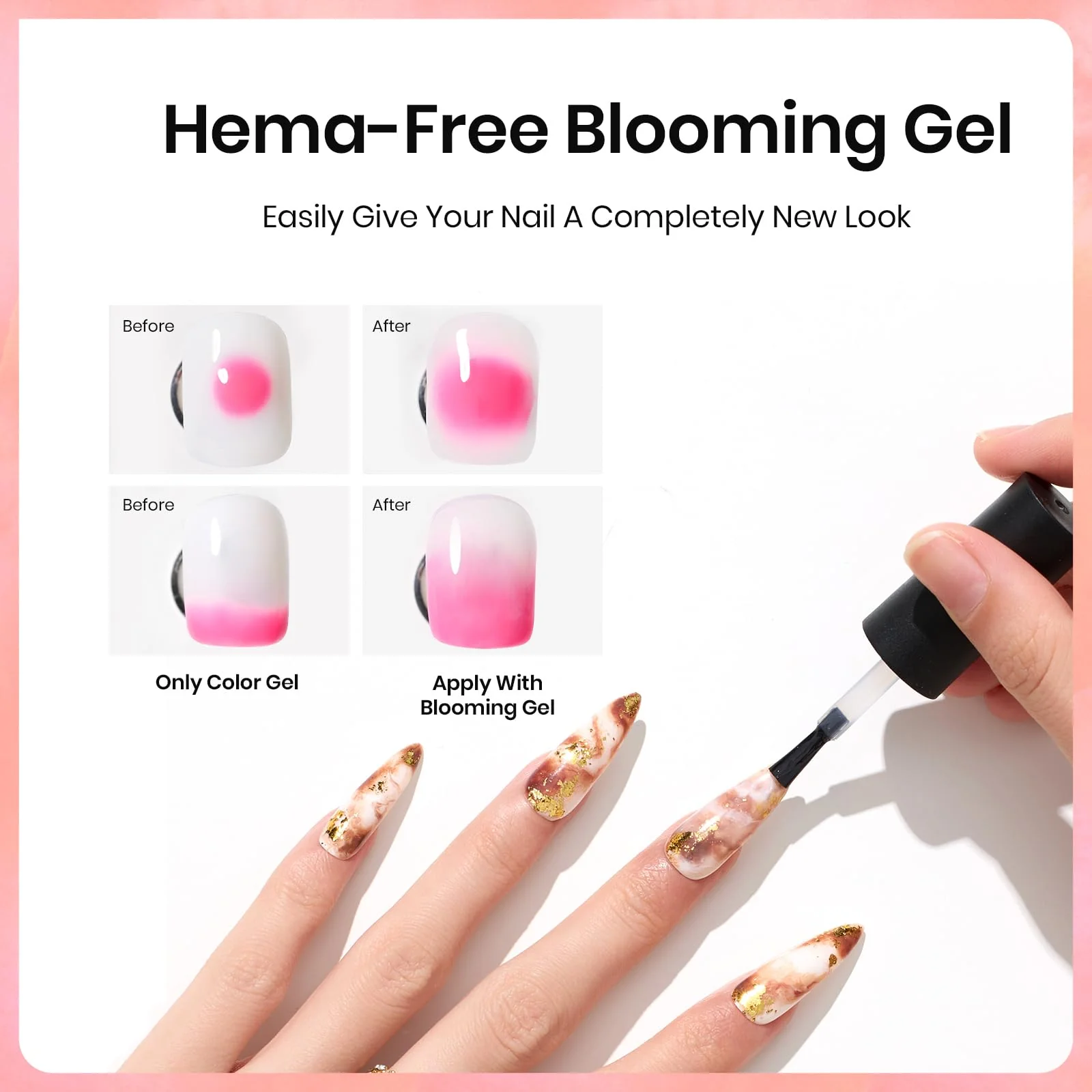Clear Blooming Gel Hema Free Nail  Gel Polish for Spreading Effect 10ML - Image 4