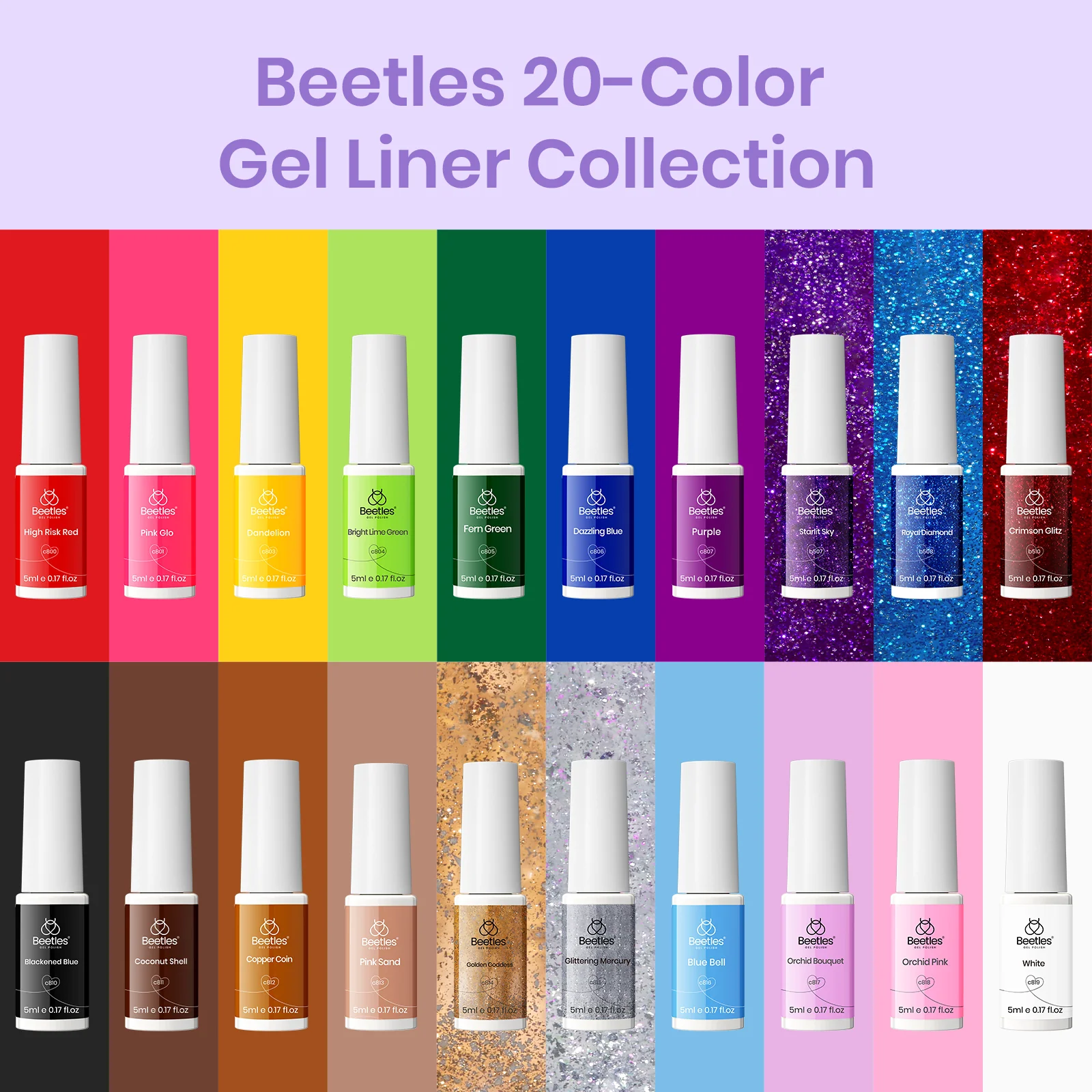 Creative Freedom | Gel Liner 20 Colors Set | 5ML Each - Image 7
