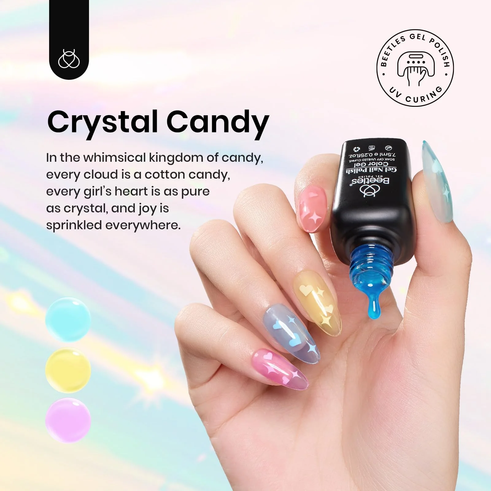Crystal Candy | Spring Nails 6 Colors Gel Polish Set - Image 3