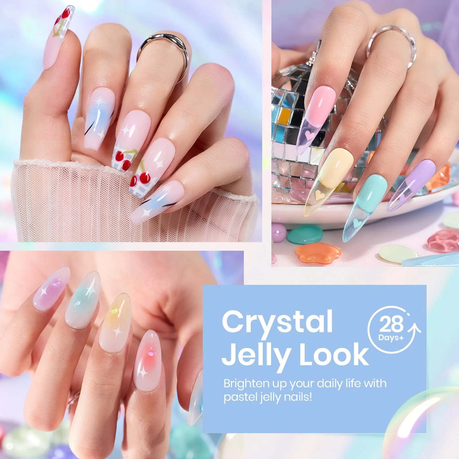 Crystal Candy | Spring Nails 6 Colors Gel Polish Set - Image 6