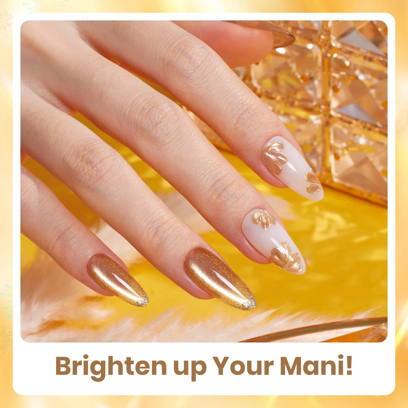 Daring Glow - 6 Colors Gold Cat Eye Fall Gel Polish Set - Image 3
