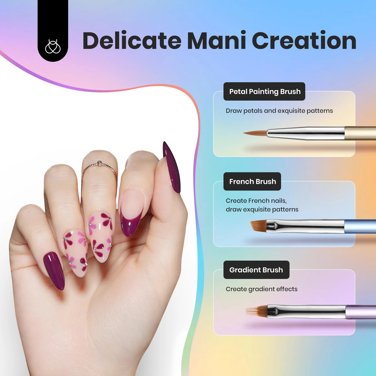 Double-ended Nail Art Brush Set- 6pcs - Image 5
