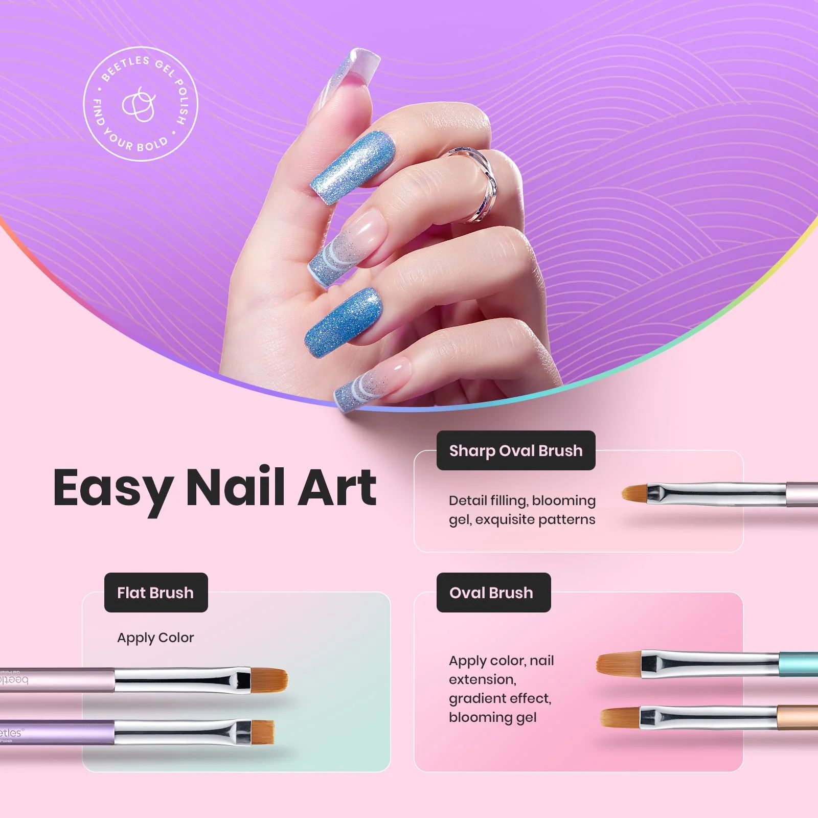 Double-ended Nail Art Brush Set- 6pcs - Image 8