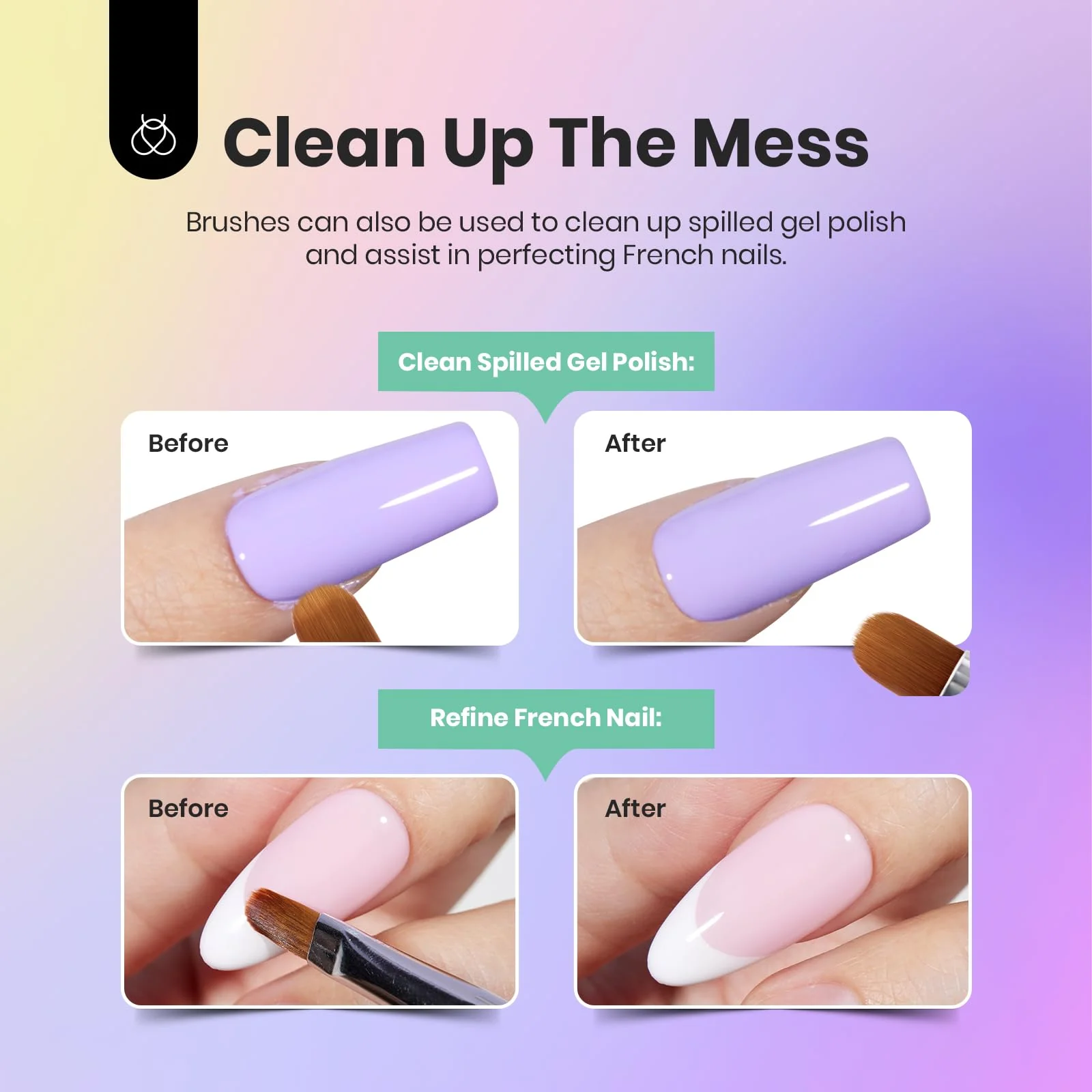 Double-ended Nail Art Brush Set- 6pcs - Image 9