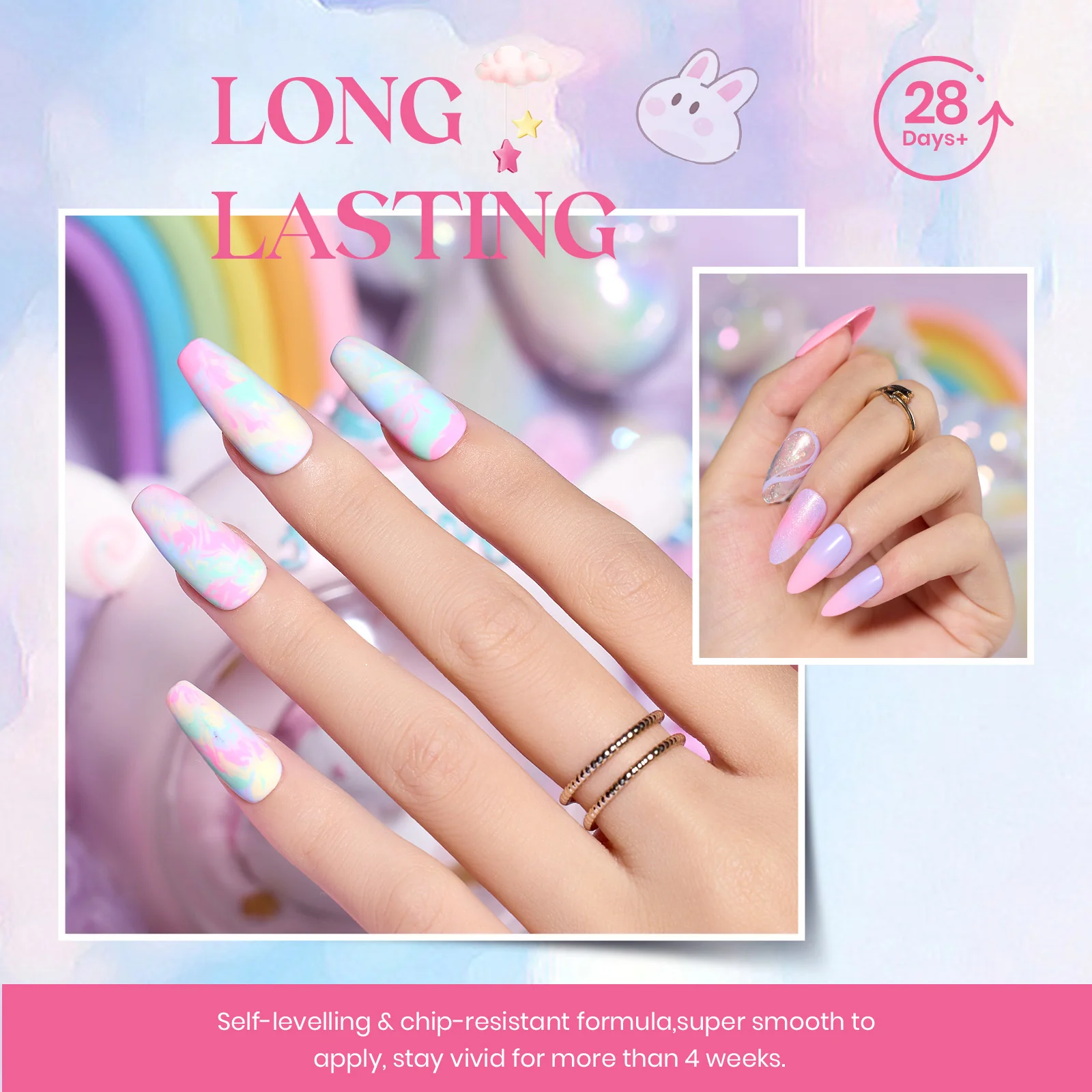 Dreamland Unicorn Spring Nails - 20 Colors Pearl Shell Gel Nail Polish Set - Image 6