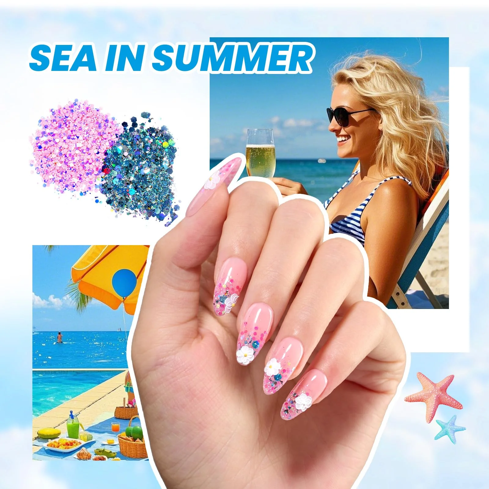 Dreamscape PRO Winter Nails Gel Nail Polish Kit with U V Light: 34pcs Gel Polish Set Popular 20 Colors - Image 7